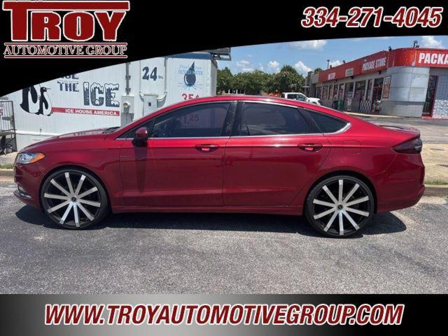 2017 Ruby Red Metallic /Medium Light Stone Ford Fusion SE (3FA6P0H73HR) with an 2.5L iVCT engine, Automatic transmission, located at 6812 Atlanta Hwy, Montgomery, AL, 36117, (334) 271-4045, 32.382118, -86.178673 - Ruby Red Metallic 2017 Ford Fusion SE FWD 2.5L iVCT 6-Speed Automatic<br><br>Financing Available---Top Value for Trades.<br><br>Odometer is 47061 miles below market average! 21/32 City/Highway MPG<br><br><br>Awards:<br> * 2017 IIHS Top Safety Pick, Top Safety Pick+ * 2017 KBB.com 10 Best Sedans U - Photo#0
