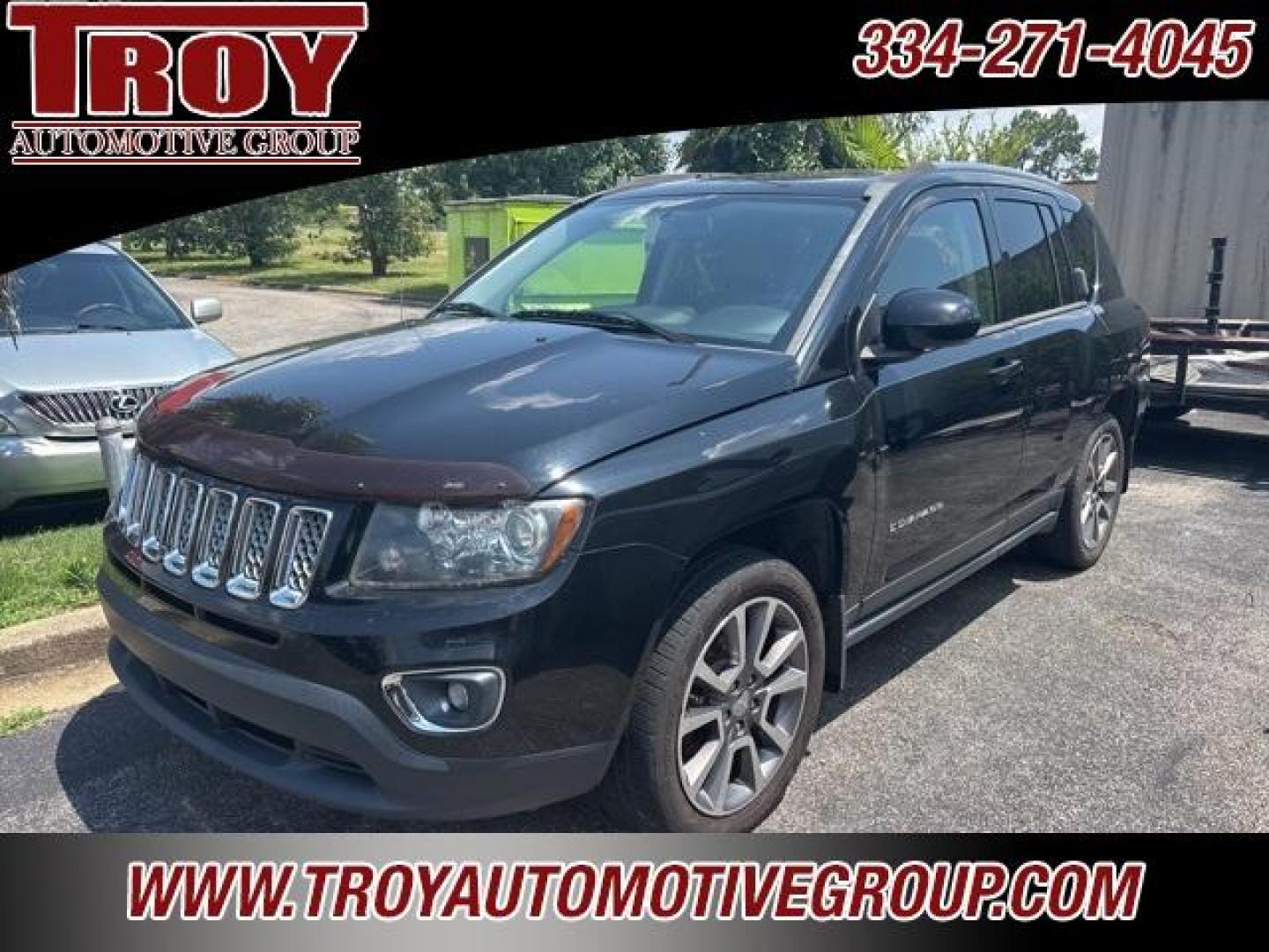 2014 Black Clearcoat /Lt Pebble Beige/Dk Slate Jeep Compass Limited (1C4NJDCB8ED) with an 2.4L I4 DOHC 16V Dual VVT engine, Automatic transmission, located at 6812 Atlanta Hwy, Montgomery, AL, 36117, (334) 271-4045, 32.382118, -86.178673 - Power Sunroof!!<br><br><br> Compass Limited 4WD 2.4L I4 DOHC 16V Dual VVT 6-Speed Automatic<br><br>Financing Available---Top Value for Trades.<br><br>Odometer is 20723 miles below market average! 21/27 City/Highway MPG<br><br><br>Reviews:<br> * If youre looking for a compact and fuel-efficient smal - Photo#1