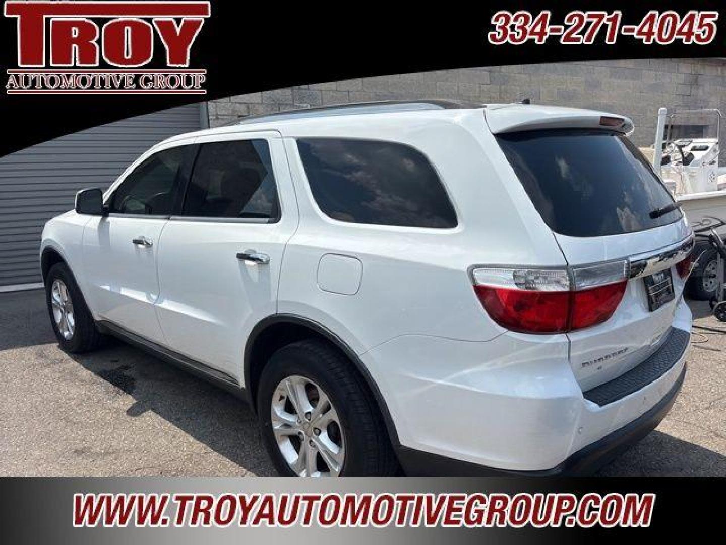 2013 Bright White Clearcoat /Dark Graystone/Medium Graystone Interior Dodge Durango Crew (1C4RDHDG0DC) with an 3.6L V6 Flex Fuel 24V VVT engine, Automatic transmission, located at 6812 Atlanta Hwy, Montgomery, AL, 36117, (334) 271-4045, 32.382118, -86.178673 - Bright White Clearcoat 2013 Dodge Durango Crew RWD 3.6L V6 Flex Fuel 24V VVT 5-Speed Automatic<br><br>Financing Available---Top Value for Trades.<br><br>Odometer is 31184 miles below market average!<br><br><br>Awards:<br> * Ward's 10 Best Engines<br><br>Reviews:<br> * If you require a vehicle that - Photo#4