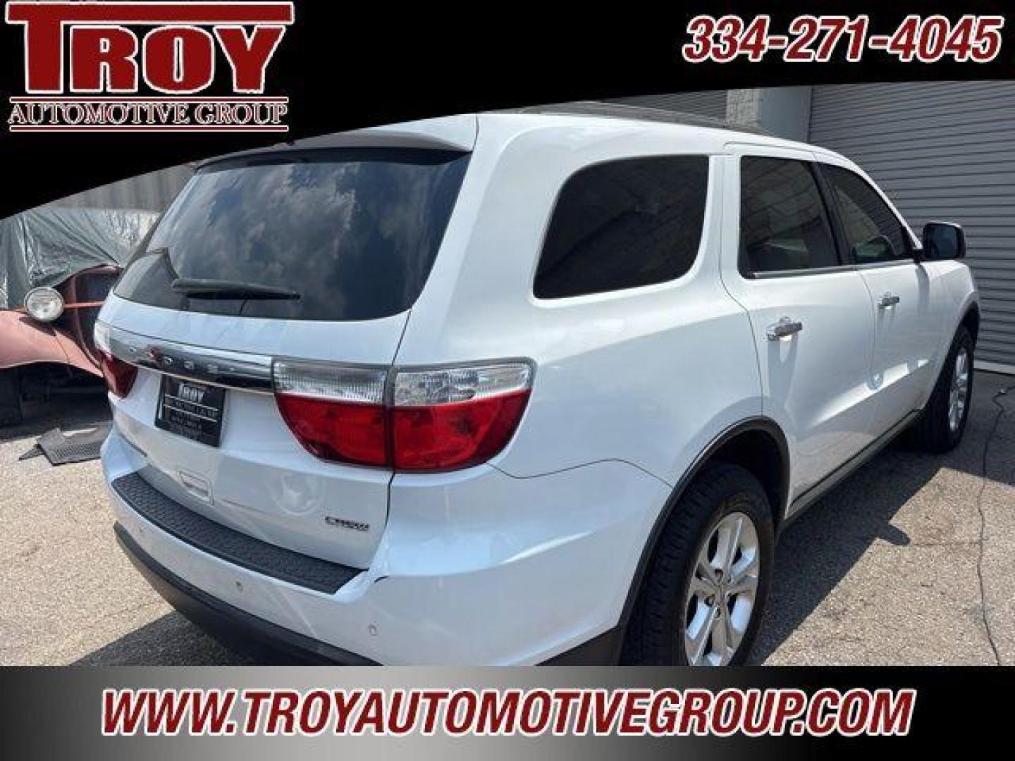 2013 Bright White Clearcoat /Dark Graystone/Medium Graystone Interior Dodge Durango Crew (1C4RDHDG0DC) with an 3.6L V6 Flex Fuel 24V VVT engine, Automatic transmission, located at 6812 Atlanta Hwy, Montgomery, AL, 36117, (334) 271-4045, 32.382118, -86.178673 - Bright White Clearcoat 2013 Dodge Durango Crew RWD 3.6L V6 Flex Fuel 24V VVT 5-Speed Automatic<br><br>Financing Available---Top Value for Trades.<br><br>Odometer is 31184 miles below market average!<br><br><br>Awards:<br> * Ward's 10 Best Engines<br><br>Reviews:<br> * If you require a vehicle that - Photo#5