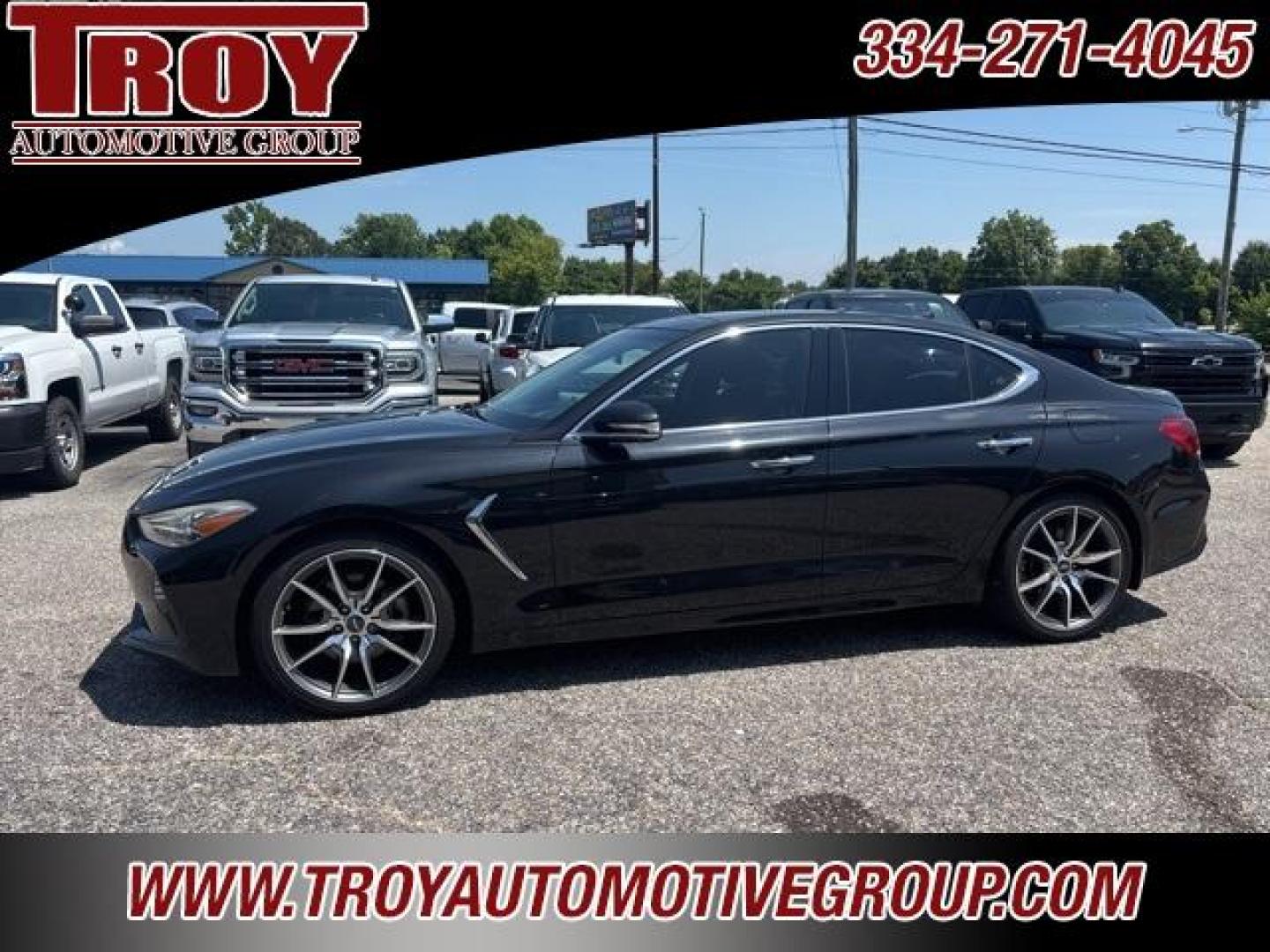 2019 Victoria Black /Black Genesis G70 2.0T Advanced (KMTG44LA3KU) with an 2.0L TGDI engine, Automatic transmission, located at 6812 Atlanta Hwy, Montgomery, AL, 36117, (334) 271-4045, 32.382118, -86.178673 - Dynamic Package!! - Photo#1