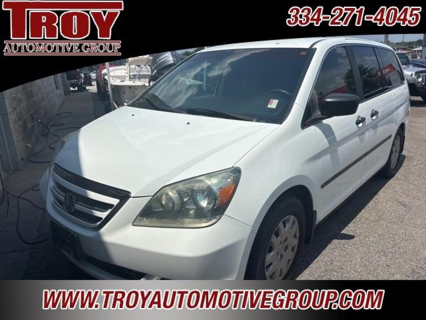 2007 Taffeta White /Ivory Honda Odyssey LX (5FNRL38287B) with an 3.5L V6 SOHC 24V VTEC engine, Automatic transmission, located at 6812 Atlanta Hwy, Montgomery, AL, 36117, (334) 271-4045, 32.382118, -86.178673 - 2-Master Remote Keys!!<br>Tow Package!! - Photo#1