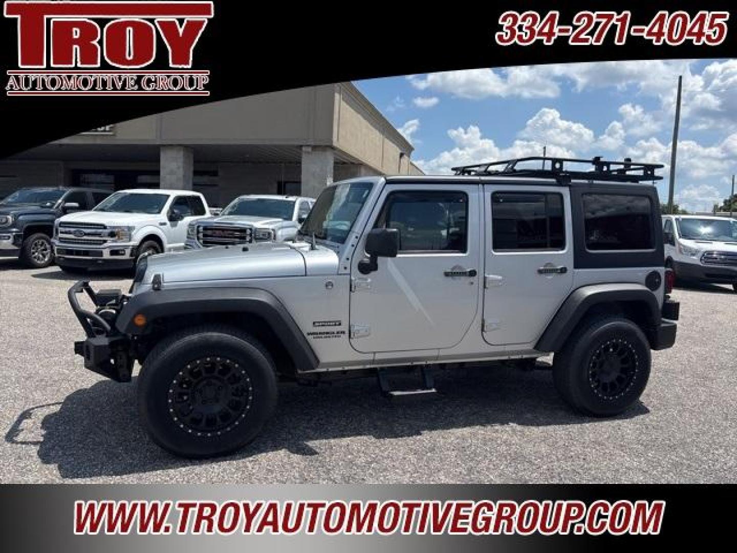 2012 Bright Silver Metallic Clearcoat /Black Interior Jeep Wrangler Unlimited Sport (1C4BJWDG9CL) with an 3.6L V6 24V VVT engine, Automatic transmission, located at 6812 Atlanta Hwy, Montgomery, AL, 36117, (334) 271-4045, 32.382118, -86.178673 - Winch!!<br>Tow Package!!<br>2-Master Remote Keys!!<br>Full Size Matching Spare!!<br>All Power Options!! - Photo#2