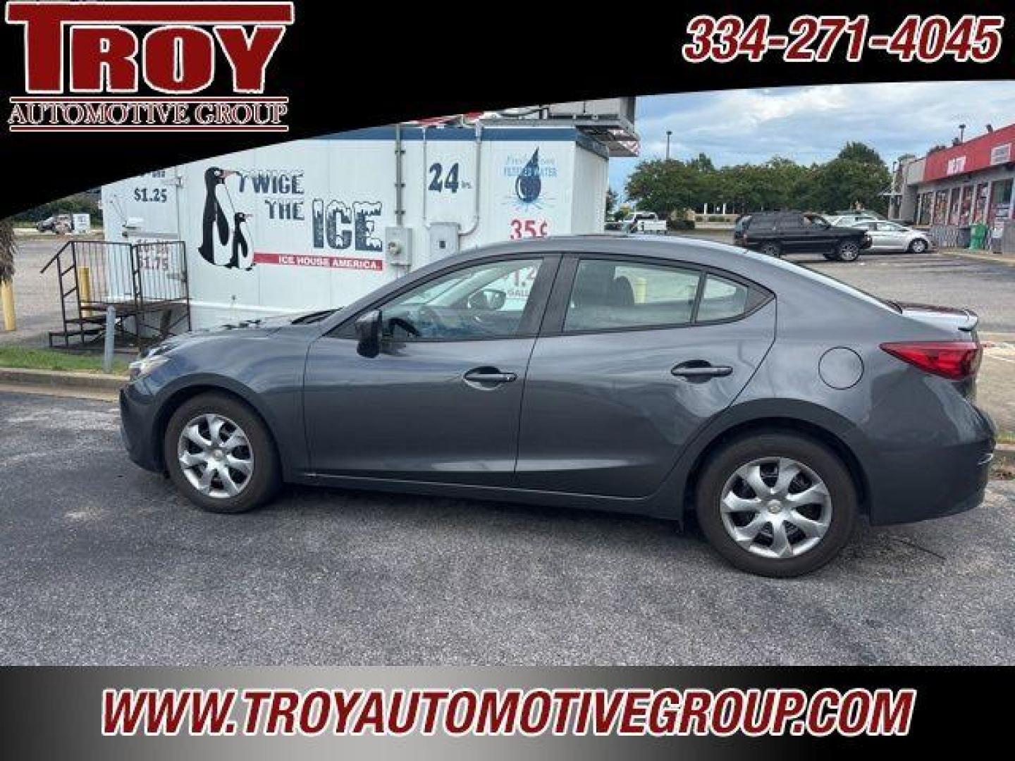 2014 Meteor Gray /Black Mazda Mazda3 i Sport (JM1BM1U77E1) with an SKYACTIV-G 2.0L 4-Cylinder DOHC 16V engine, Automatic transmission, located at 6812 Atlanta Hwy, Montgomery, AL, 36117, (334) 271-4045, 32.382118, -86.178673 - Meteor Gray Mica 2014 Mazda Mazda3 i Sport FWD SKYACTIV-G 2.0L 4-Cylinder DOHC 16V 6-Speed Automatic<br><br>Financing Available---Top Value for Trades.<br><br>Odometer is 1329 miles below market average! 30/41 City/Highway MPG<br><br><br>Awards:<br> * 2014 KBB.com 10 Best Used Compact Cars Under $1 - Photo#0