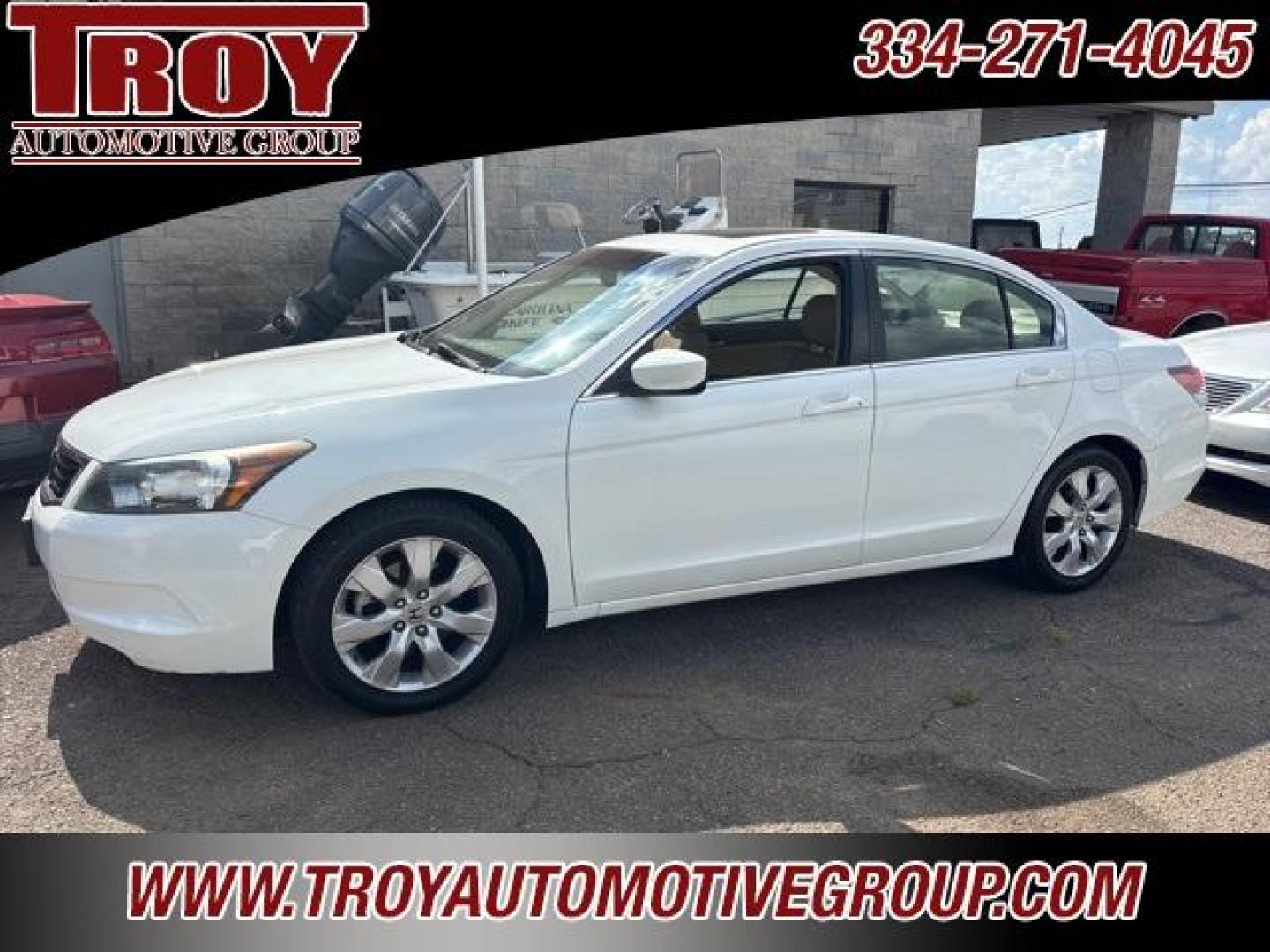 2010 Taffeta White /Ivory Honda Accord EX-L (1HGCP2F85AA) with an 2.4L I4 DOHC i-VTEC 16V engine, Automatic transmission, located at 6812 Atlanta Hwy, Montgomery, AL, 36117, (334) 271-4045, 32.382118, -86.178673 - Recent Arrival!<br><br>Taffeta White 2010 Honda Accord EX-L FWD 2.4 2.4L I4 DOHC i-VTEC 16V 5-Speed Automatic with Overdrive<br><br>Financing Available---Top Value for Trades.<br><br>Odometer is 62036 miles below market average! 21/31 City/Highway MPG<br><br><br>Reviews:<br> * The 2010 Honda Accord - Photo#8
