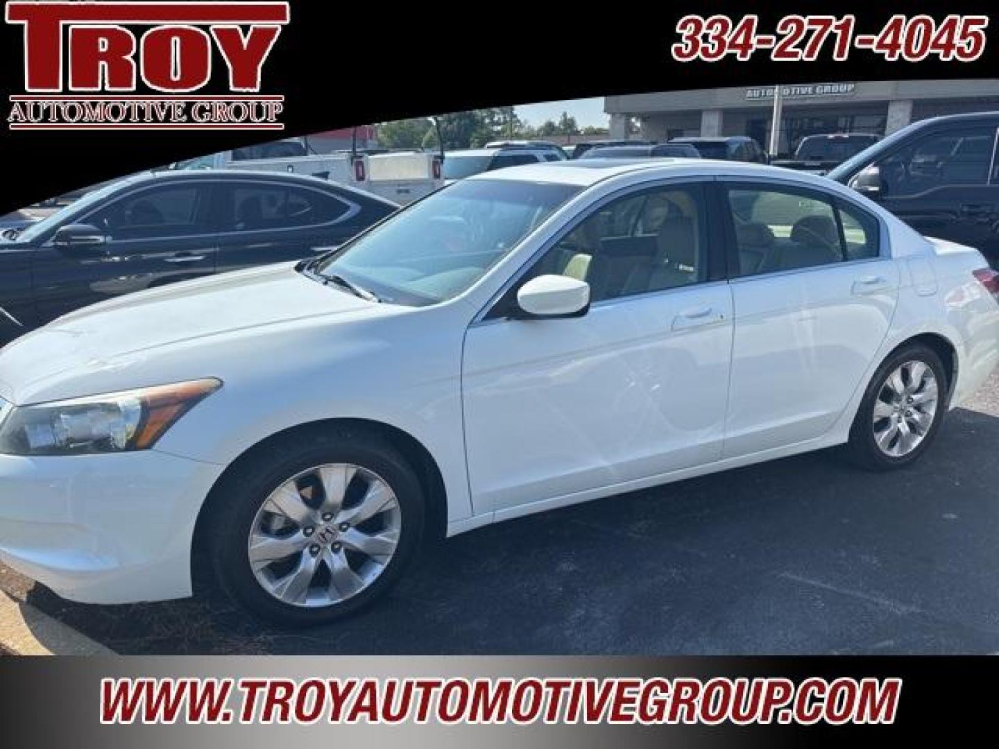 2010 Taffeta White /Ivory Honda Accord EX-L (1HGCP2F85AA) with an 2.4L I4 DOHC i-VTEC 16V engine, Automatic transmission, located at 6812 Atlanta Hwy, Montgomery, AL, 36117, (334) 271-4045, 32.382118, -86.178673 - Recent Arrival!<br><br>Taffeta White 2010 Honda Accord EX-L FWD 2.4 2.4L I4 DOHC i-VTEC 16V 5-Speed Automatic with Overdrive<br><br>Financing Available---Top Value for Trades.<br><br>Odometer is 62036 miles below market average! 21/31 City/Highway MPG<br><br><br>Reviews:<br> * The 2010 Honda Accord - Photo#9