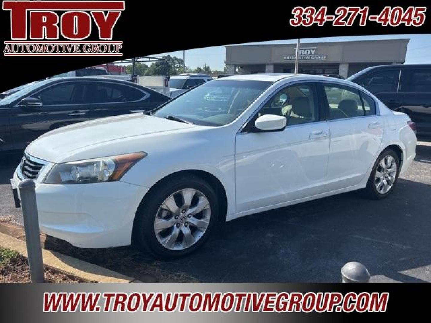 2010 Taffeta White /Ivory Honda Accord EX-L (1HGCP2F85AA) with an 2.4L I4 DOHC i-VTEC 16V engine, Automatic transmission, located at 6812 Atlanta Hwy, Montgomery, AL, 36117, (334) 271-4045, 32.382118, -86.178673 - Recent Arrival!<br><br>Taffeta White 2010 Honda Accord EX-L FWD 2.4 2.4L I4 DOHC i-VTEC 16V 5-Speed Automatic with Overdrive<br><br>Financing Available---Top Value for Trades.<br><br>Odometer is 62036 miles below market average! 21/31 City/Highway MPG<br><br><br>Reviews:<br> * The 2010 Honda Accord - Photo#10