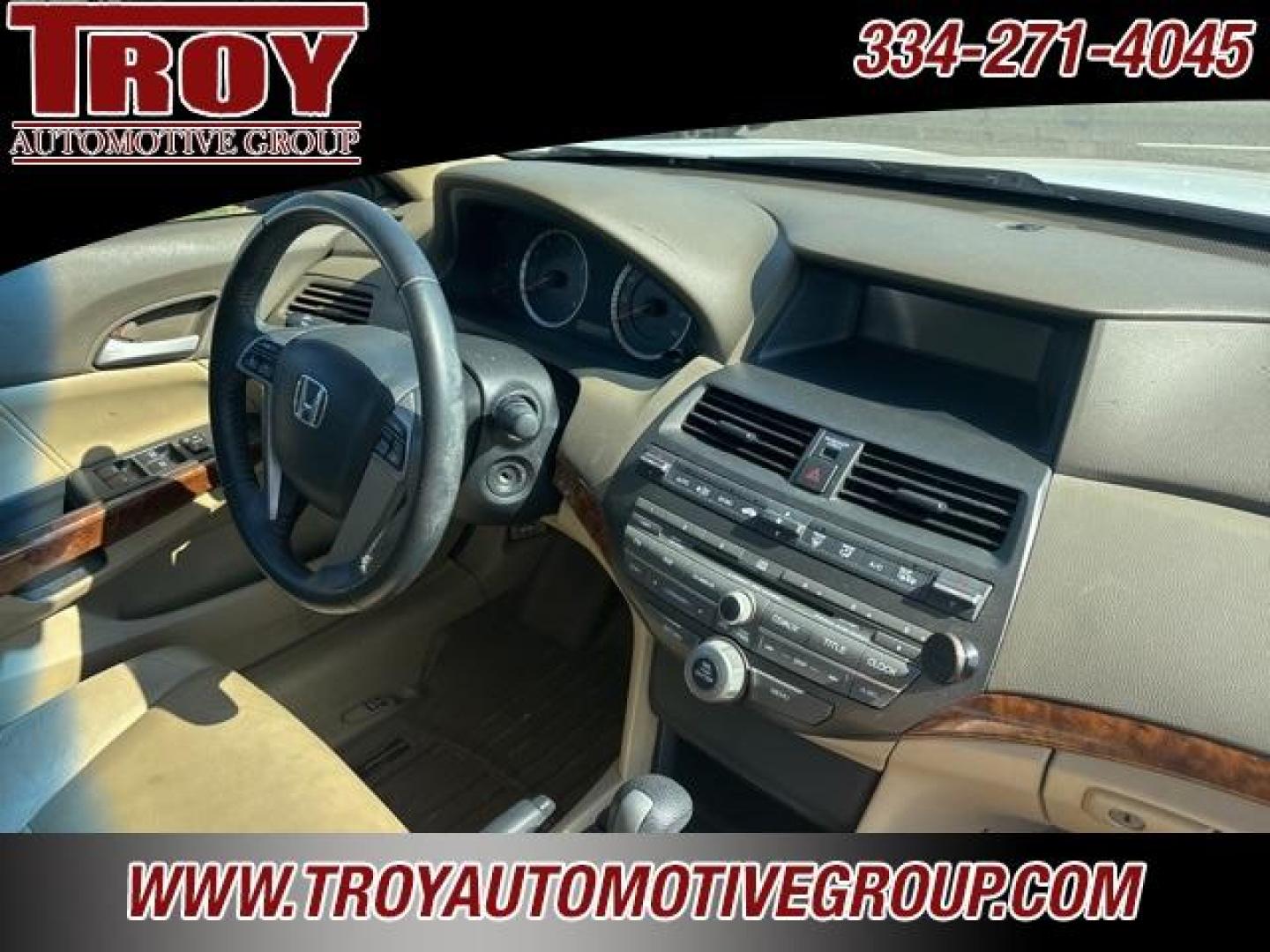 2010 Taffeta White /Ivory Honda Accord EX-L (1HGCP2F85AA) with an 2.4L I4 DOHC i-VTEC 16V engine, Automatic transmission, located at 6812 Atlanta Hwy, Montgomery, AL, 36117, (334) 271-4045, 32.382118, -86.178673 - Recent Arrival!<br><br>Taffeta White 2010 Honda Accord EX-L FWD 2.4 2.4L I4 DOHC i-VTEC 16V 5-Speed Automatic with Overdrive<br><br>Financing Available---Top Value for Trades.<br><br>Odometer is 62036 miles below market average! 21/31 City/Highway MPG<br><br><br>Reviews:<br> * The 2010 Honda Accord - Photo#26