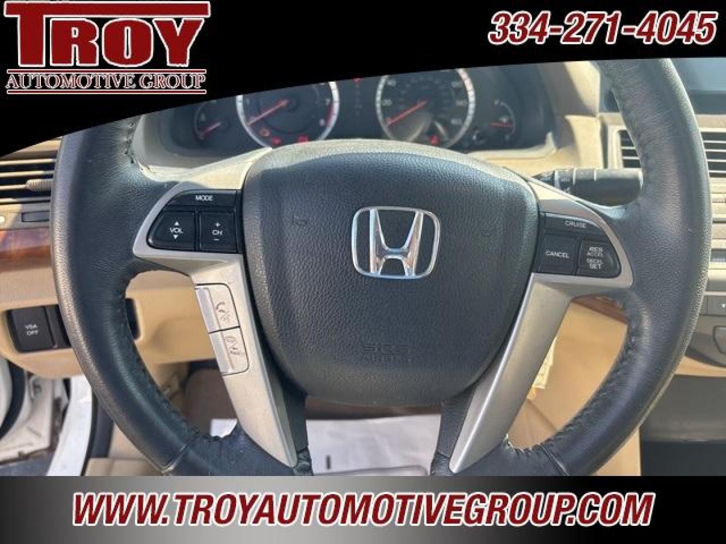 2010 Taffeta White /Ivory Honda Accord EX-L (1HGCP2F85AA) with an 2.4L I4 DOHC i-VTEC 16V engine, Automatic transmission, located at 6812 Atlanta Hwy, Montgomery, AL, 36117, (334) 271-4045, 32.382118, -86.178673 - Recent Arrival!<br><br>Taffeta White 2010 Honda Accord EX-L FWD 2.4 2.4L I4 DOHC i-VTEC 16V 5-Speed Automatic with Overdrive<br><br>Financing Available---Top Value for Trades.<br><br>Odometer is 62036 miles below market average! 21/31 City/Highway MPG<br><br><br>Reviews:<br> * The 2010 Honda Accord - Photo#43