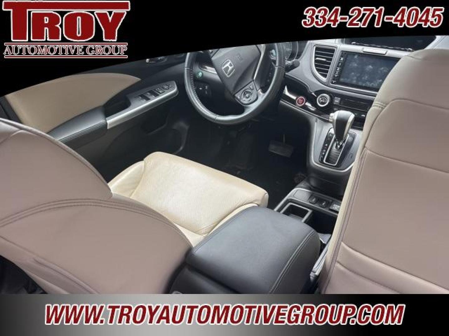 2016 Obsidian Blue Pearl /Beige Honda CR-V Touring (5J6RM4H96GL) with an 2.4L I4 DOHC 16V i-VTEC engine, CVT transmission, located at 6812 Atlanta Hwy, Montgomery, AL, 36117, (334) 271-4045, 32.382118, -86.178673 - Priced below KBB Fair Purchase Price!<br><br>Obsidian Blue Pearl 2016 Honda CR-V Touring AWD 2.4L I4 DOHC 16V i-VTEC CVT<br><br>Financing Available---Top Value for Trades.<br><br>25/31 City/Highway MPG<br><br><br>Awards:<br> * 2016 IIHS Top Safety Pick+ (With Touring Model) * 2016 KBB.com Brand I - Photo#40