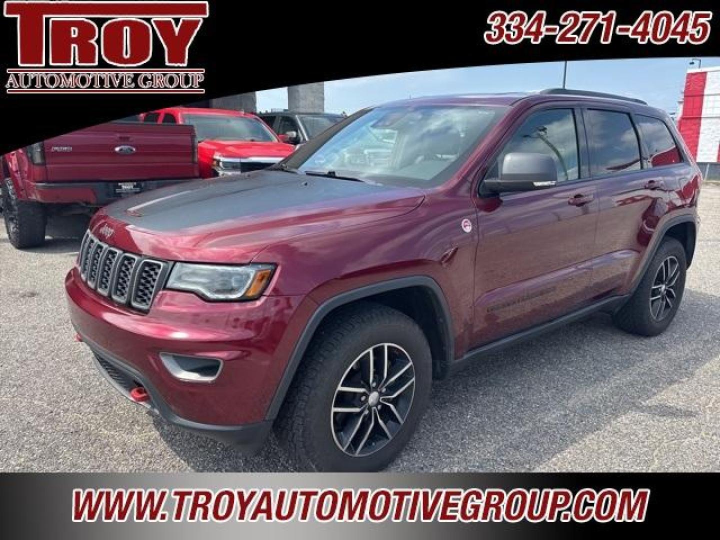 2017 Velvet Red Pearlcoat /Black Jeep Grand Cherokee Trailhawk (1C4RJFLG6HC) with an 3.6L V6 24V VVT engine, Automatic transmission, located at 6812 Atlanta Hwy, Montgomery, AL, 36117, (334) 271-4045, 32.382118, -86.178673 - 1-Owner!!<br>Power Sunroof!!<br>Tow Package!!<br>Blind Spot Monitors!!<br> - Photo#3