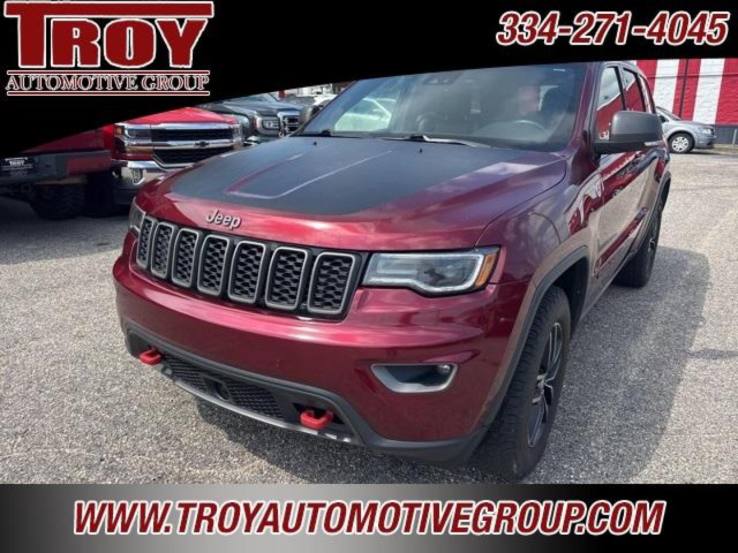 2017 Velvet Red Pearlcoat /Black Jeep Grand Cherokee Trailhawk (1C4RJFLG6HC) with an 3.6L V6 24V VVT engine, Automatic transmission, located at 6812 Atlanta Hwy, Montgomery, AL, 36117, (334) 271-4045, 32.382118, -86.178673 - 1-Owner!!<br>Power Sunroof!!<br>Tow Package!!<br>Blind Spot Monitors!!<br> - Photo#4