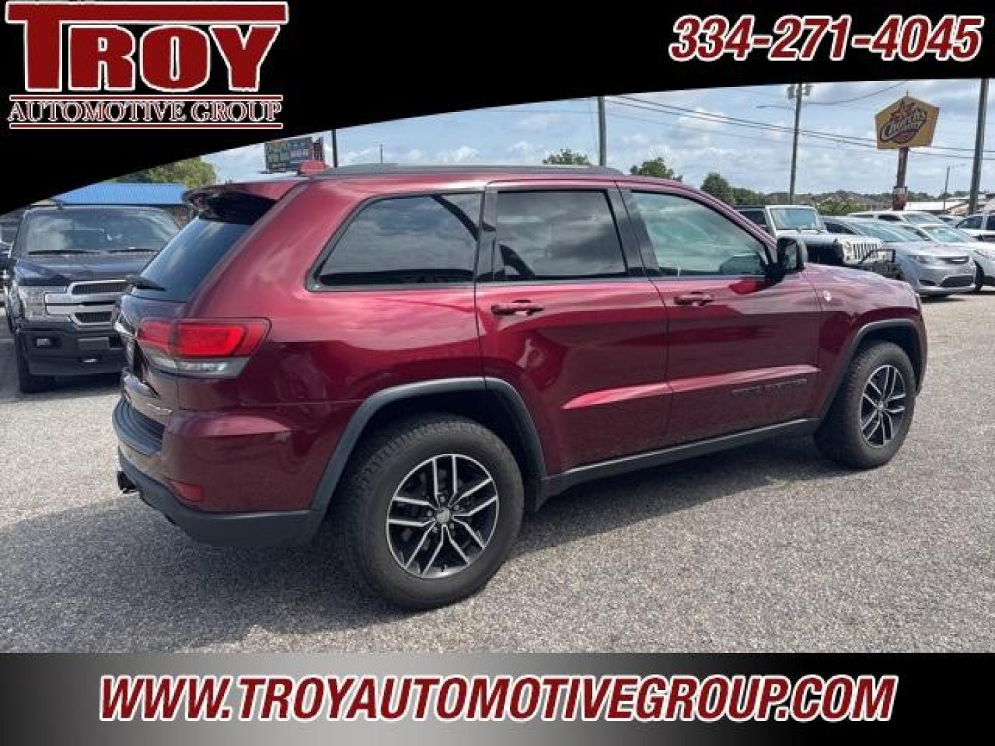 2017 Velvet Red Pearlcoat /Black Jeep Grand Cherokee Trailhawk (1C4RJFLG6HC) with an 3.6L V6 24V VVT engine, Automatic transmission, located at 6812 Atlanta Hwy, Montgomery, AL, 36117, (334) 271-4045, 32.382118, -86.178673 - 1-Owner!!<br>Power Sunroof!!<br>Tow Package!!<br>Blind Spot Monitors!!<br> - Photo#9