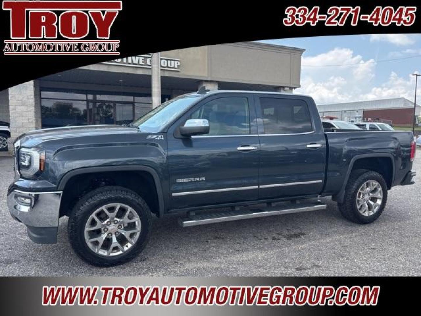2018 Dark Slate Metallic /Cocoa/Dune GMC Sierra 1500 SLT (3GTU2NEC1JG) with an EcoTec3 5.3L V8 engine, Automatic transmission, located at 6812 Atlanta Hwy, Montgomery, AL, 36117, (334) 271-4045, 32.382118, -86.178673 - Navigation!!<br>Leveling Kit!!<br>Heated/Cooled Seats!!<br>Park Sensors!!<br>Spray N Bedliner!!<br>Tow Package!!<br>Dark Slate Metallic 2018 GMC Sierra 1500 SLT 4WD EcoTec3 5.3L V8 8-Speed Automatic with Overdrive<br><br>Financing Available---Top Value for Trades - Photo#3