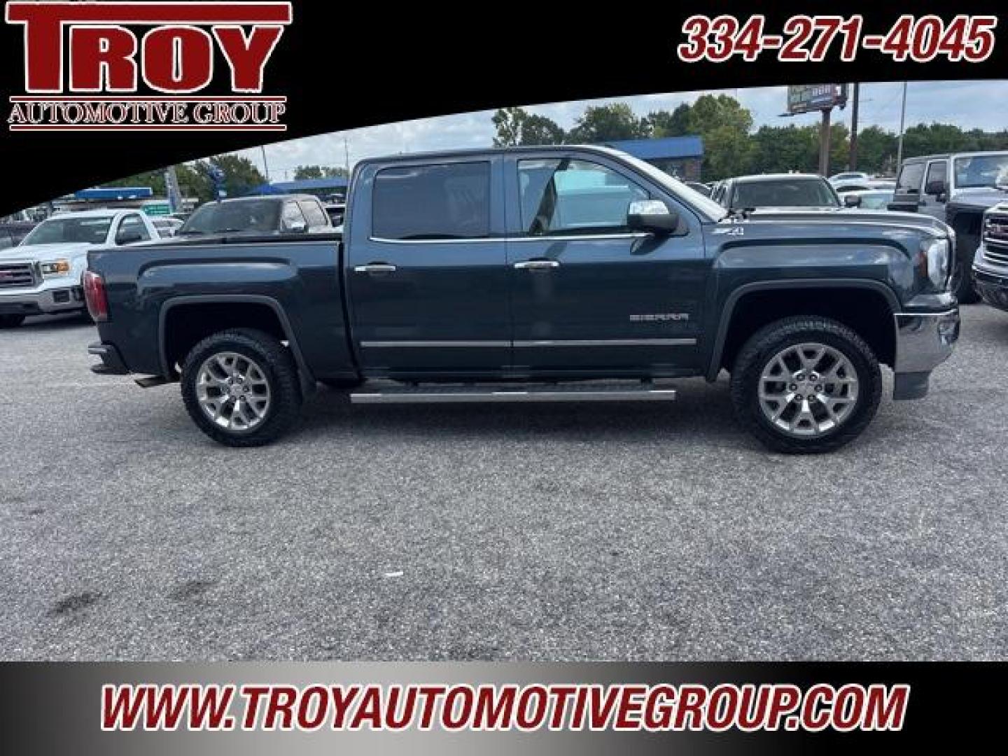 2018 Dark Slate Metallic /Cocoa/Dune GMC Sierra 1500 SLT (3GTU2NEC1JG) with an EcoTec3 5.3L V8 engine, Automatic transmission, located at 6812 Atlanta Hwy, Montgomery, AL, 36117, (334) 271-4045, 32.382118, -86.178673 - Navigation!!<br>Leveling Kit!!<br>Heated/Cooled Seats!!<br>Park Sensors!!<br>Spray N Bedliner!!<br>Tow Package!!<br>Dark Slate Metallic 2018 GMC Sierra 1500 SLT 4WD EcoTec3 5.3L V8 8-Speed Automatic with Overdrive<br><br>Financing Available---Top Value for Trades - Photo#10