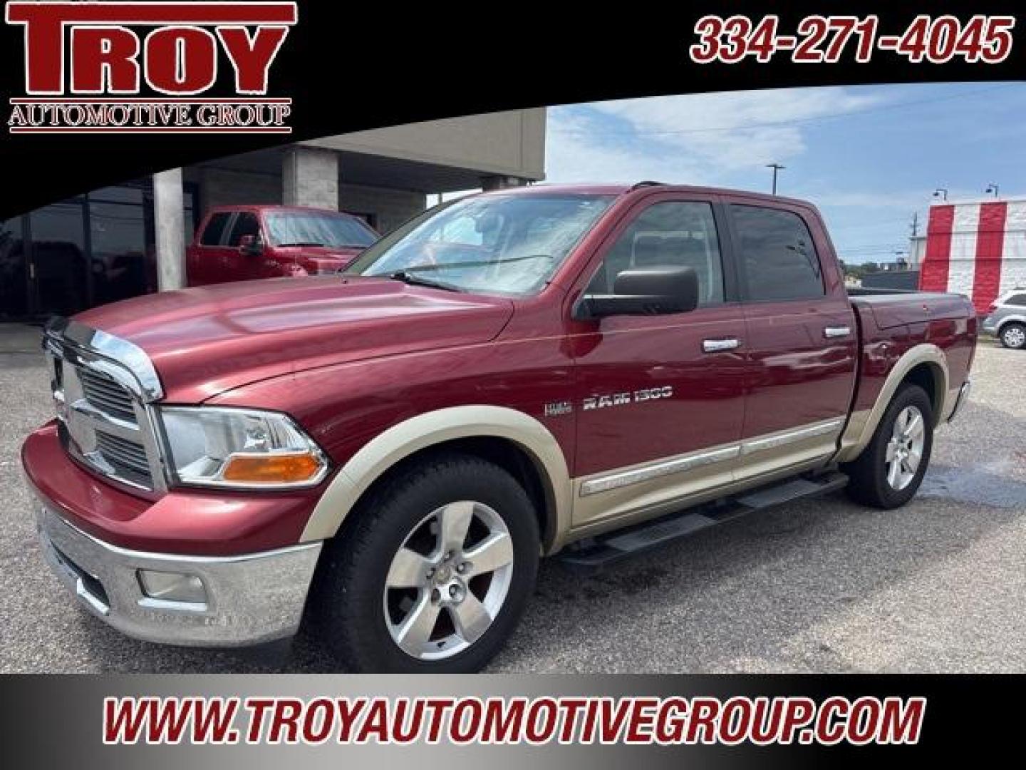 2012 Deep Cherry Red Crystal Pearlcoat /Brown Ram 1500 Big Horn (1C6RD6LT4CS) with an HEMI 5.7L V8 Multi Displacement VVT engine, Automatic transmission, located at 6812 Atlanta Hwy, Montgomery, AL, 36117, (334) 271-4045, 32.382118, -86.178673 - Photo#2
