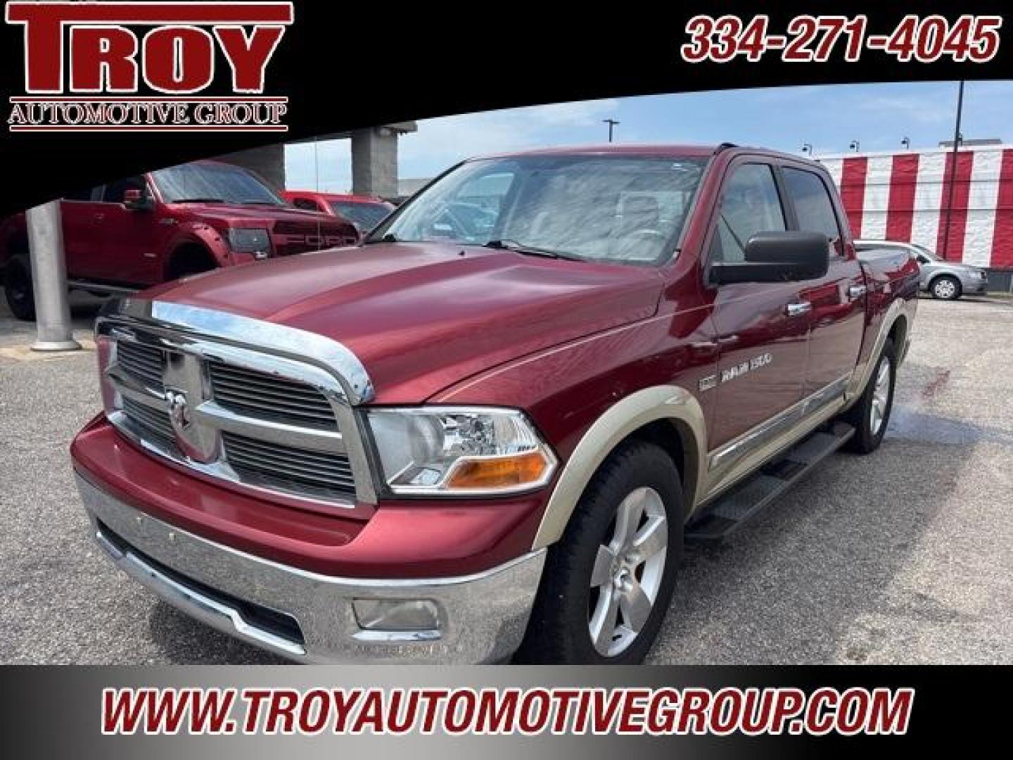 2012 Deep Cherry Red Crystal Pearlcoat /Brown Ram 1500 Big Horn (1C6RD6LT4CS) with an HEMI 5.7L V8 Multi Displacement VVT engine, Automatic transmission, located at 6812 Atlanta Hwy, Montgomery, AL, 36117, (334) 271-4045, 32.382118, -86.178673 - Photo#3