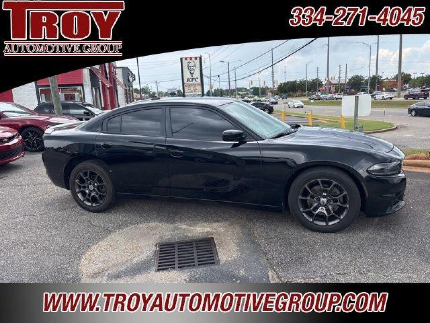 2018 Pitch Black Clearcoat /Black Dodge Charger GT (2C3CDXJG5JH) with an 3.6L V6 24V VVT engine, Automatic transmission, located at 6812 Atlanta Hwy, Montgomery, AL, 36117, (334) 271-4045, 32.382118, -86.178673 - Leather Interior!!<br>Heated/Cooled Seats!!<br>Navigation!! - Photo#0