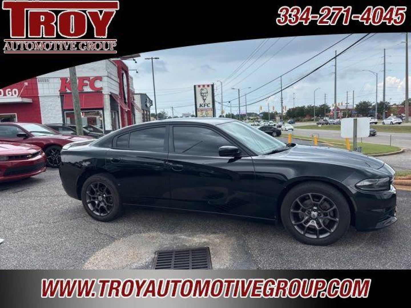 2018 Pitch Black Clearcoat /Black Dodge Charger GT (2C3CDXJG5JH) with an 3.6L V6 24V VVT engine, Automatic transmission, located at 6812 Atlanta Hwy, Montgomery, AL, 36117, (334) 271-4045, 32.382118, -86.178673 - Leather Interior!!<br>Heated/Cooled Seats!!<br>Navigation!! - Photo#1