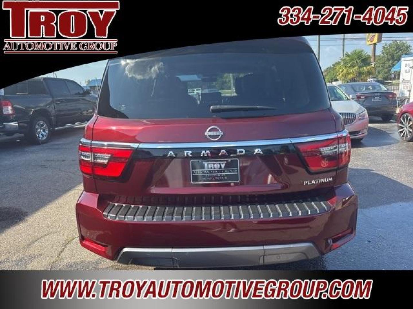 2021 Coulis Red Pearl /Black Nissan Armada Platinum (JN8AY2DA1M9) with an 5.6L V8 DOHC 32V LEV3-ULEV125 400hp engine, Automatic transmission, located at 6812 Atlanta Hwy, Montgomery, AL, 36117, (334) 271-4045, 32.382118, -86.178673 - Recent Arrival!<br><br>Coulis Red Pearl 2021 Nissan Armada Platinum RWD 5.6L V8 DOHC 32V LEV3-ULEV125 400hp 7-Speed Automatic<br><br>Financing Available---Top Value for Trades. - Photo#11