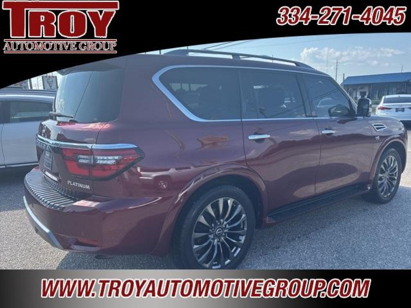 2021 Coulis Red Pearl /Black Nissan Armada Platinum (JN8AY2DA1M9) with an 5.6L V8 DOHC 32V LEV3-ULEV125 400hp engine, Automatic transmission, located at 6812 Atlanta Hwy, Montgomery, AL, 36117, (334) 271-4045, 32.382118, -86.178673 - Recent Arrival!<br><br>Coulis Red Pearl 2021 Nissan Armada Platinum RWD 5.6L V8 DOHC 32V LEV3-ULEV125 400hp 7-Speed Automatic<br><br>Financing Available---Top Value for Trades. - Photo#53