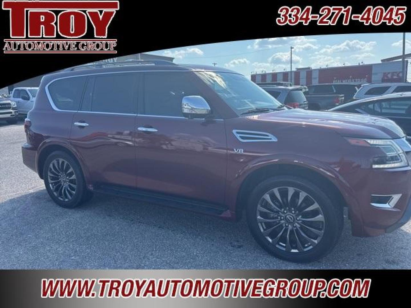 2021 Coulis Red Pearl /Black Nissan Armada Platinum (JN8AY2DA1M9) with an 5.6L V8 DOHC 32V LEV3-ULEV125 400hp engine, Automatic transmission, located at 6812 Atlanta Hwy, Montgomery, AL, 36117, (334) 271-4045, 32.382118, -86.178673 - Recent Arrival!<br><br>Coulis Red Pearl 2021 Nissan Armada Platinum RWD 5.6L V8 DOHC 32V LEV3-ULEV125 400hp 7-Speed Automatic<br><br>Financing Available---Top Value for Trades. - Photo#54