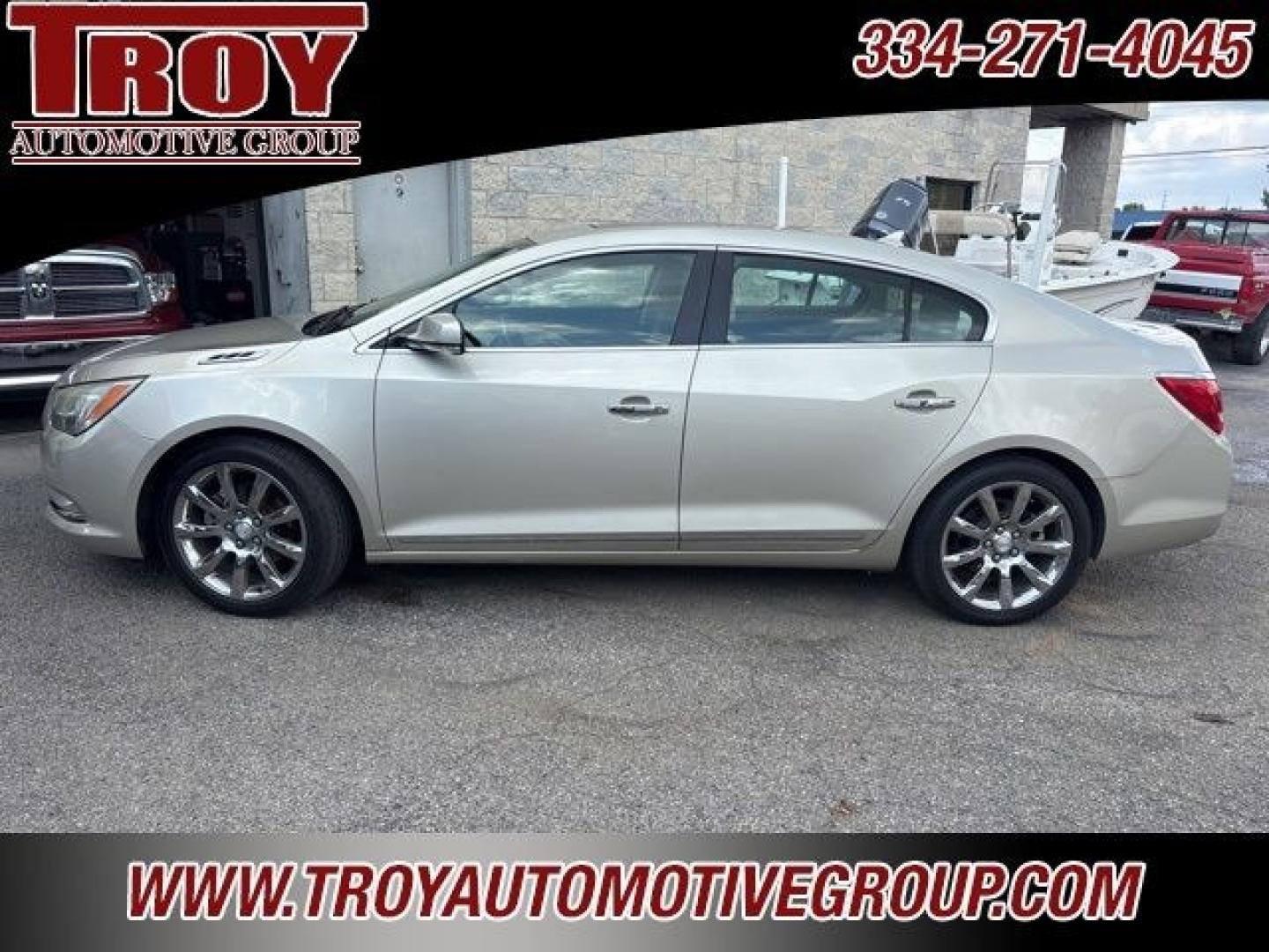 2014 Champagne Silver Metallic /Light Neutral Buick LaCrosse Leather Group (1G4GB5G30EF) with an 3.6L V6 E85 Flex Fuel SIDI DOHC VVT engine, Automatic transmission, located at 6812 Atlanta Hwy, Montgomery, AL, 36117, (334) 271-4045, 32.382118, -86.178673 - Power Sunroof!!<br>Bose Premium Sound System!!<br>2-Master Remote Start Keys!!<br>Navigation!!- Photo#2