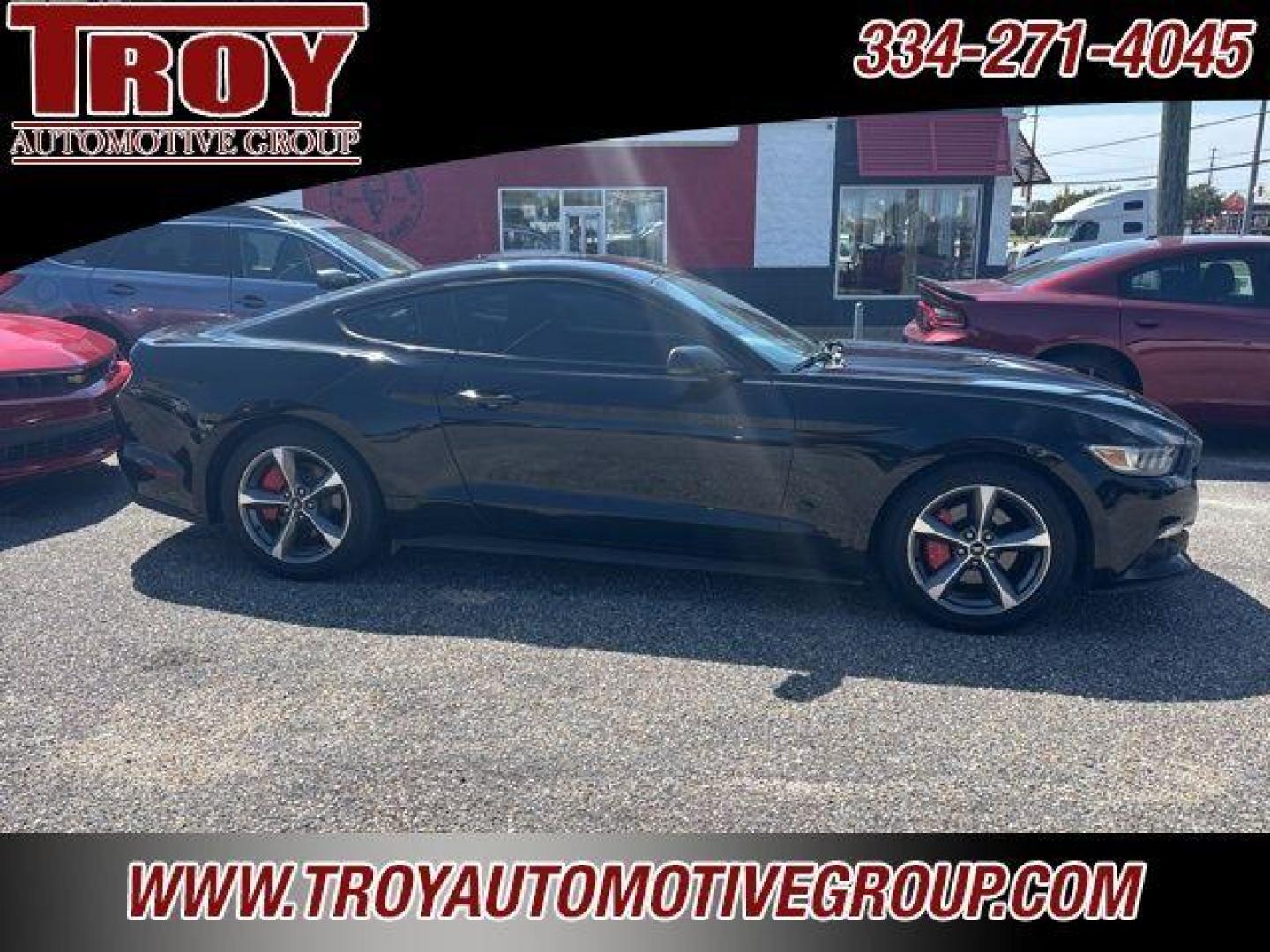 2016 Shadow Black /Ebony Ford Mustang EcoBoost Premium (1FA6P8TH9G5) with an EcoBoost 2.3L I4 GTDi DOHC Turbocharged VCT engine, Automatic transmission, located at 6812 Atlanta Hwy, Montgomery, AL, 36117, (334) 271-4045, 32.382118, -86.178673 - Recent Arrival!<br>Leather Interior!!<br>Shaker Sound System!!<br>Heated/Cooled Seats!!<br>2-Master Keys w/Remote Start!!<br><br>Shadow Black 2016 Ford Mustang EcoBoost Premium RWD EcoBoost 2.3L I4 GTDi DOHC Turbocharged VCT 6-Speed Automatic with Select-Shift<br><br>Financing Available---Top Value - Photo#0
