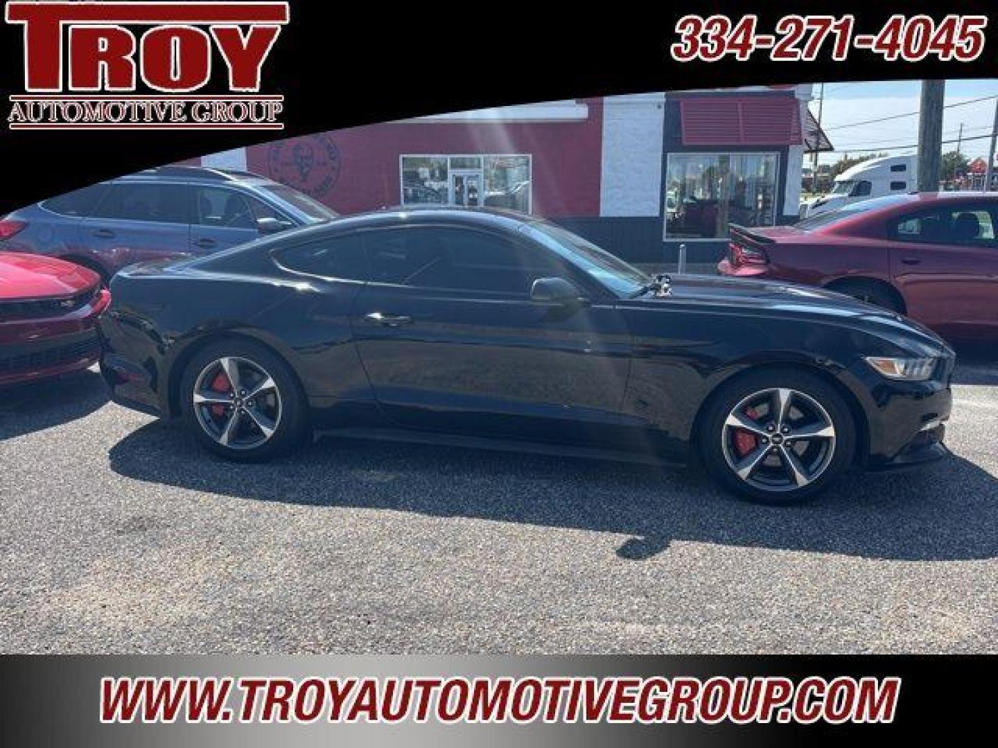 2016 Shadow Black /Ebony Ford Mustang EcoBoost Premium (1FA6P8TH9G5) with an EcoBoost 2.3L I4 GTDi DOHC Turbocharged VCT engine, Automatic transmission, located at 6812 Atlanta Hwy, Montgomery, AL, 36117, (334) 271-4045, 32.382118, -86.178673 - Recent Arrival!<br>Leather Interior!!<br>Shaker Sound System!!<br>Heated/Cooled Seats!!<br>2-Master Keys w/Remote Start!!<br><br>Shadow Black 2016 Ford Mustang EcoBoost Premium RWD EcoBoost 2.3L I4 GTDi DOHC Turbocharged VCT 6-Speed Automatic with Select-Shift<br><br>Financing Available---Top Value - Photo#1