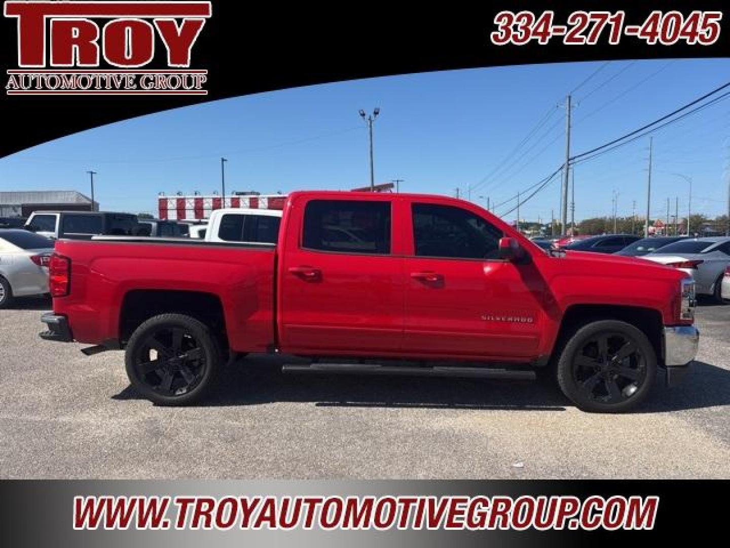 2017 Red Hot /Cocoa/Dune Chevrolet Silverado 1500 LT (3GCPCREC7HG) with an EcoTec3 5.3L V8 engine, Automatic transmission, located at 6812 Atlanta Hwy, Montgomery, AL, 36117, (334) 271-4045, 32.382118, -86.178673 - Navigation!!!<br>22 Premium Wheels!!<br>Power Driver Seat!!<br>Spray N Bedl Liiner!!<br>Red Hot 2017 Chevrolet Silverado 1500 LT RWD LT1 EcoTec3 5.3L V8 6-Speed Automatic Electronic with Overdrive<br><br>Financing Available---Top Value for Trades.<br><br>Odometer is 4165 miles below market average!< - Photo#1