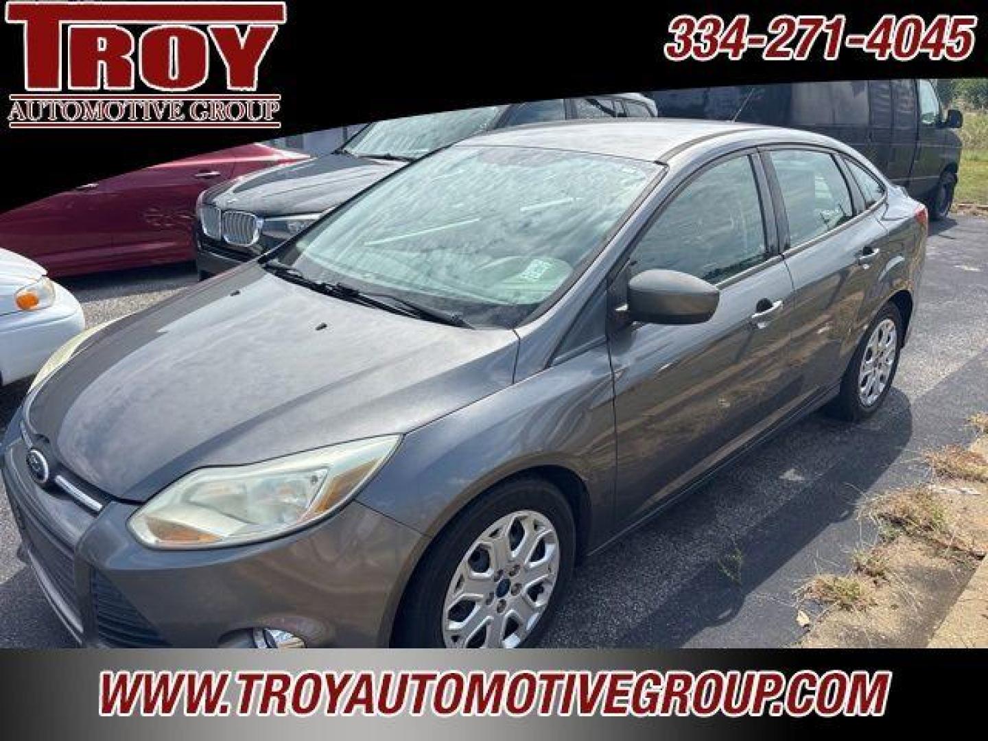 2012 Sterling Gray Metallic /Black Ford Focus SE (1FAHP3F23CL) with an 2.0L I4 DGI Flex Fuel Ti-VCT engine, Automatic transmission, located at 6812 Atlanta Hwy, Montgomery, AL, 36117, (334) 271-4045, 32.382118, -86.178673 - Recent Arrival!<br>1-Owner!!<br><br>Sterling Gray Metallic 2012 Ford Focus SE FWD 2.0L I4 DGI Flex Fuel Ti-VCT 6-Speed Automatic with Powershift<br><br>Financing Available---Top Value for Trades.<br><br>Odometer is 14185 miles below market average! 28/38 City/Highway MPG<br><br><br>Awards:<br> * Ca - Photo#0