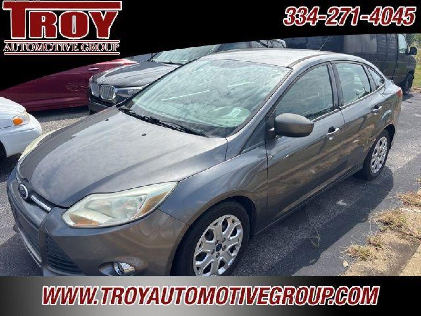 2012 Sterling Gray Metallic /Black Ford Focus SE (1FAHP3F23CL) with an 2.0L I4 DGI Flex Fuel Ti-VCT engine, Automatic transmission, located at 6812 Atlanta Hwy, Montgomery, AL, 36117, (334) 271-4045, 32.382118, -86.178673 - Recent Arrival!<br>1-Owner!!<br><br>Sterling Gray Metallic 2012 Ford Focus SE FWD 2.0L I4 DGI Flex Fuel Ti-VCT 6-Speed Automatic with Powershift<br><br>Financing Available---Top Value for Trades.<br><br>Odometer is 14185 miles below market average! 28/38 City/Highway MPG<br><br><br>Awards:<br> * Ca - Photo#1