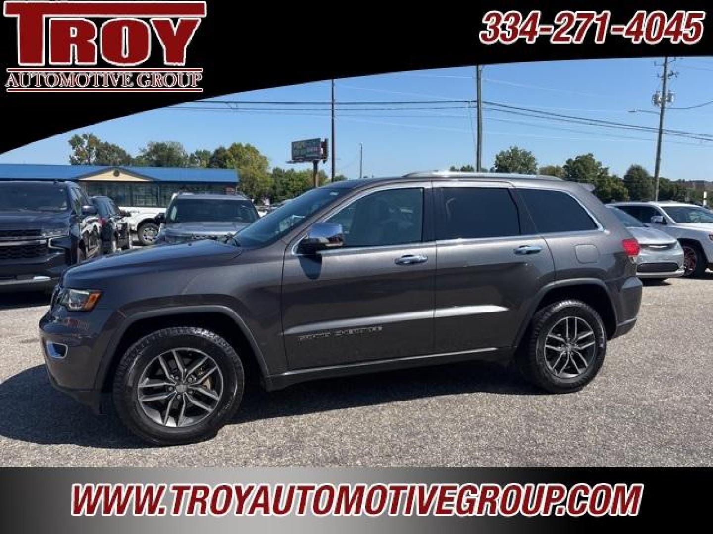 2017 Granite Crystal Metallic Clearcoat /Black Jeep Grand Cherokee Limited (1C4RJEBG7HC) with an 3.6L V6 24V VVT engine, Automatic transmission, located at 6812 Atlanta Hwy, Montgomery, AL, 36117, (334) 271-4045, 32.382118, -86.178673 - Photo#1