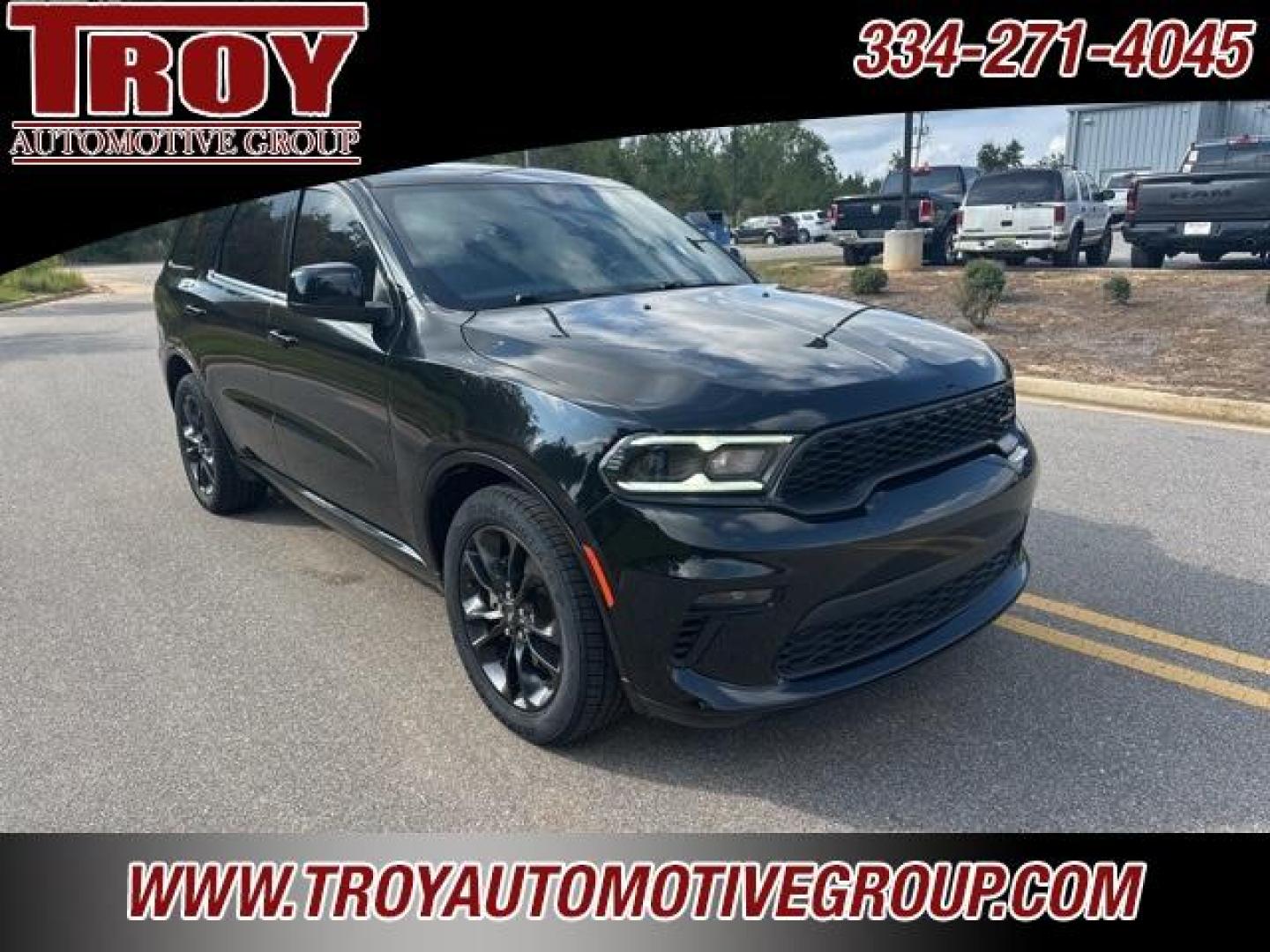 2021 DB Black Crystal Clearcoat /Black Dodge Durango GT (1C4RDHDG2MC) with an 3.6L V6 24V VVT engine, Automatic transmission, located at 6812 Atlanta Hwy, Montgomery, AL, 36117, (334) 271-4045, 32.382118, -86.178673 - DB Black Crystal Clearcoat 2021 Dodge Durango GT RWD 3.6L V6 24V VVT 8-Speed Automatic<br><br>Financing Available---Top Value for Trades.<br><br>19/26 City/Highway MPG - Photo#2