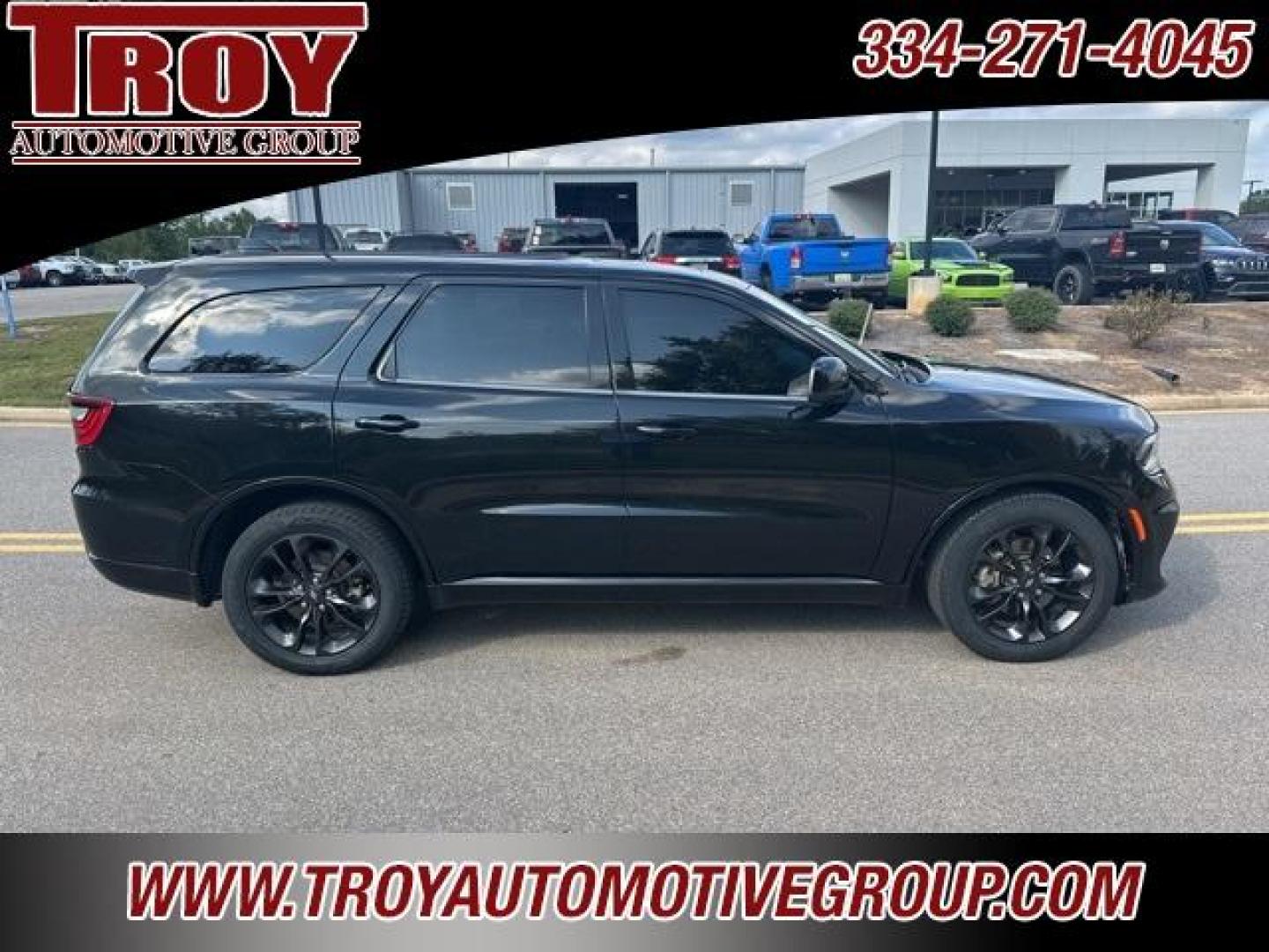 2021 DB Black Crystal Clearcoat /Black Dodge Durango GT (1C4RDHDG2MC) with an 3.6L V6 24V VVT engine, Automatic transmission, located at 6812 Atlanta Hwy, Montgomery, AL, 36117, (334) 271-4045, 32.382118, -86.178673 - DB Black Crystal Clearcoat 2021 Dodge Durango GT RWD 3.6L V6 24V VVT 8-Speed Automatic<br><br>Financing Available---Top Value for Trades.<br><br>19/26 City/Highway MPG - Photo#3