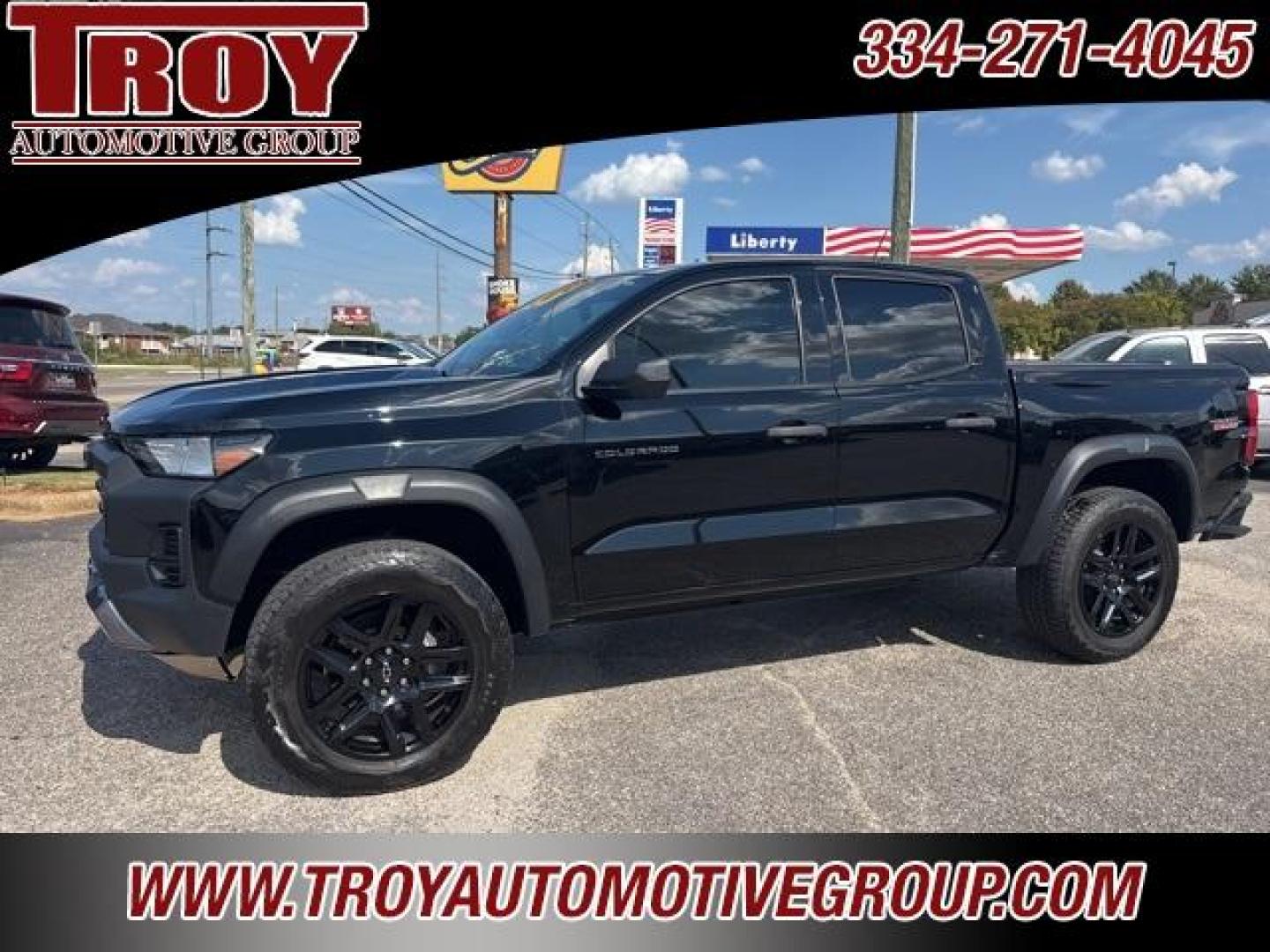 2023 Black /Jet Black Chevrolet Colorado Trail Boss (1GCPTEEK8P1) with an 2.7L Turbo engine, Automatic transmission, located at 6812 Atlanta Hwy, Montgomery, AL, 36117, (334) 271-4045, 32.382118, -86.178673 - Priced below KBB Fair Purchase Price!<br><br>Black 2023 Chevrolet Colorado Trail Boss 4WD 2.7L Turbo 8-Speed Automatic<br><br>Financing Available---Top Value for Trades.<br><br>Odometer is 17028 miles below market average! - Photo#2