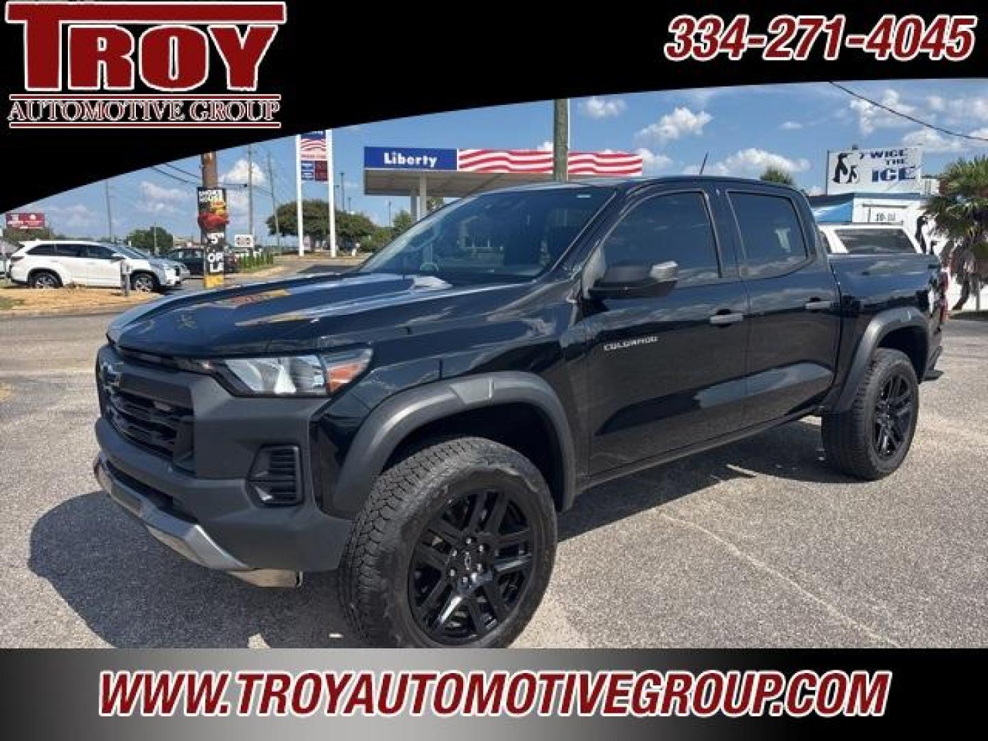 2023 Black /Jet Black Chevrolet Colorado Trail Boss (1GCPTEEK8P1) with an 2.7L Turbo engine, Automatic transmission, located at 6812 Atlanta Hwy, Montgomery, AL, 36117, (334) 271-4045, 32.382118, -86.178673 - Priced below KBB Fair Purchase Price!<br><br>Black 2023 Chevrolet Colorado Trail Boss 4WD 2.7L Turbo 8-Speed Automatic<br><br>Financing Available---Top Value for Trades.<br><br>Odometer is 17028 miles below market average! - Photo#3