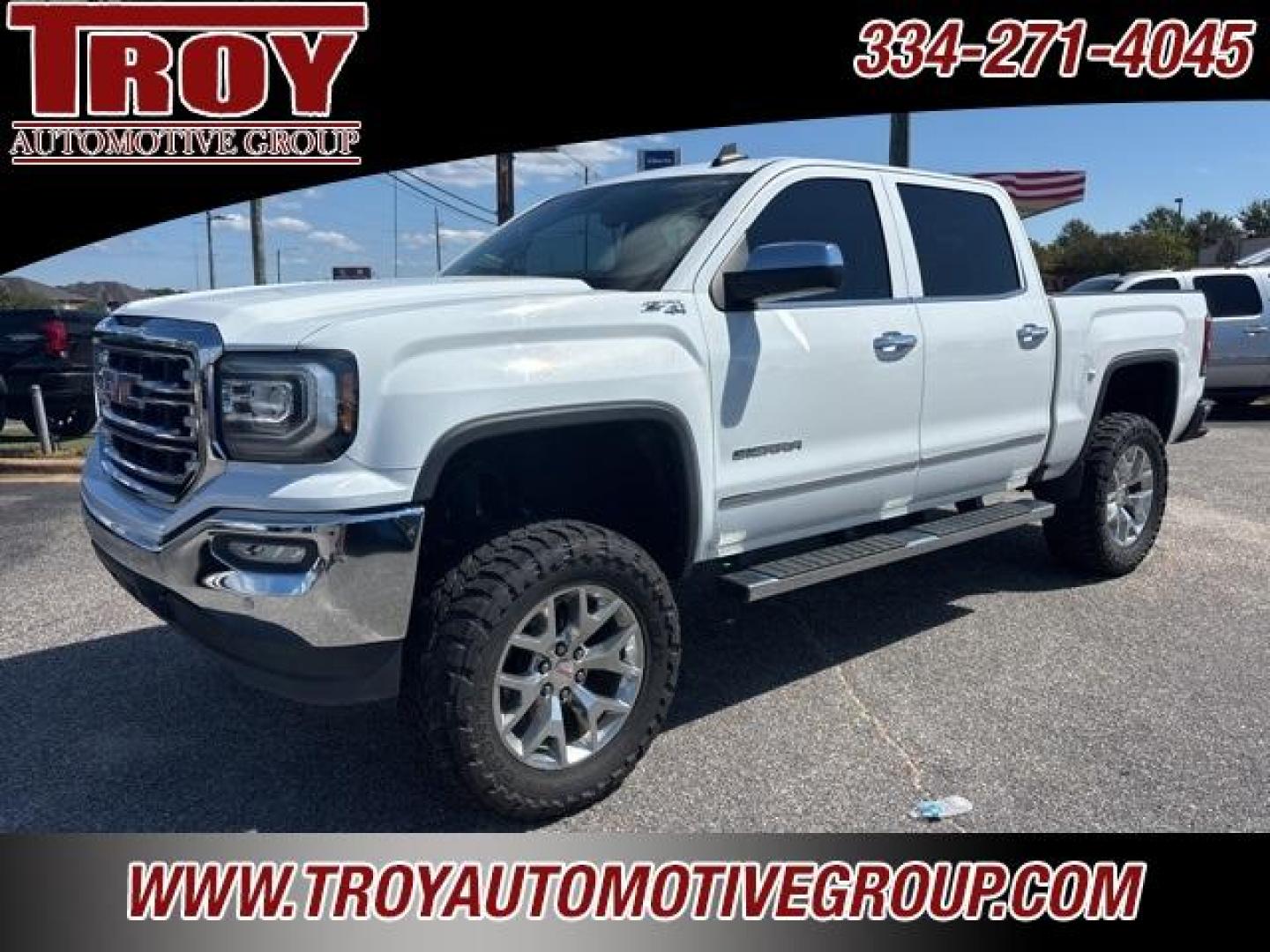 2018 Summit White /Cocoa/Dune GMC Sierra 1500 SLT (3GTU2NEC3JG) with an EcoTec3 5.3L V8 engine, Automatic transmission, located at 6812 Atlanta Hwy, Montgomery, AL, 36117, (334) 271-4045, 32.382118, -86.178673 - 6 Fox Lift!!<br>Toyo 35 MT Tires!!<br>Power Sunroof!!<br>Tow Package!!<br>Heated/Cooled Seats!!<br>Navigation!!<br>Bose Premium Sound System!!<br> - Photo#2