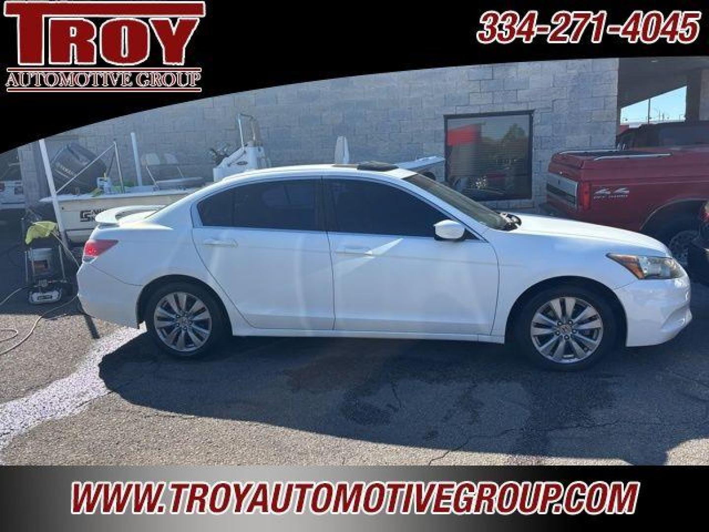 2012 White /Ivory Honda Accord EX-L (1HGCP2F88CA) with an 2.4L I4 DOHC i-VTEC 16V engine, Automatic transmission, located at 6812 Atlanta Hwy, Montgomery, AL, 36117, (334) 271-4045, 32.382118, -86.178673 - Power Sunroof!!<br>Heated Seats!!<br>2-Keys!!<br>White 2012 Honda Accord EX-L FWD 2.4 2.4L I4 DOHC i-VTEC 16V 5-Speed Automatic with Overdrive<br><br>Financing Available---Top Value for Trades.<br><br>23/34 City/Highway MPG<br><br><br>Awards:<br> * 2012 KBB.com Brand Image Awards<br>Kelley Blue Boo - Photo#5