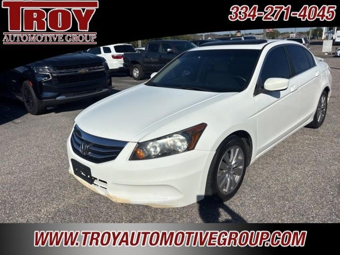 2012 White /Ivory Honda Accord EX-L (1HGCP2F88CA) with an 2.4L I4 DOHC i-VTEC 16V engine, Automatic transmission, located at 6812 Atlanta Hwy, Montgomery, AL, 36117, (334) 271-4045, 32.382118, -86.178673 - Power Sunroof!!<br>Heated Seats!!<br>2-Keys!!<br>White 2012 Honda Accord EX-L FWD 2.4 2.4L I4 DOHC i-VTEC 16V 5-Speed Automatic with Overdrive<br><br>Financing Available---Top Value for Trades.<br><br>23/34 City/Highway MPG<br><br><br>Awards:<br> * 2012 KBB.com Brand Image Awards<br>Kelley Blue Boo- Photo#38