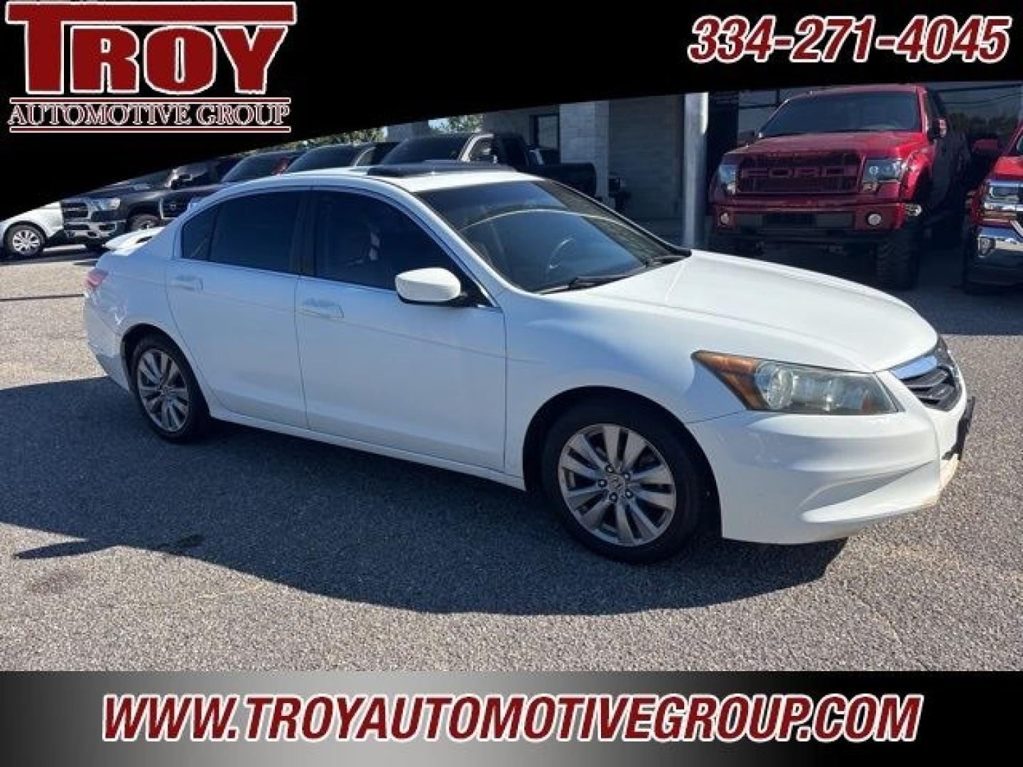 2012 White /Ivory Honda Accord EX-L (1HGCP2F88CA) with an 2.4L I4 DOHC i-VTEC 16V engine, Automatic transmission, located at 6812 Atlanta Hwy, Montgomery, AL, 36117, (334) 271-4045, 32.382118, -86.178673 - Power Sunroof!!<br>Heated Seats!!<br>2-Keys!!<br>White 2012 Honda Accord EX-L FWD 2.4 2.4L I4 DOHC i-VTEC 16V 5-Speed Automatic with Overdrive<br><br>Financing Available---Top Value for Trades.<br><br>23/34 City/Highway MPG<br><br><br>Awards:<br> * 2012 KBB.com Brand Image Awards<br>Kelley Blue Boo- Photo#39