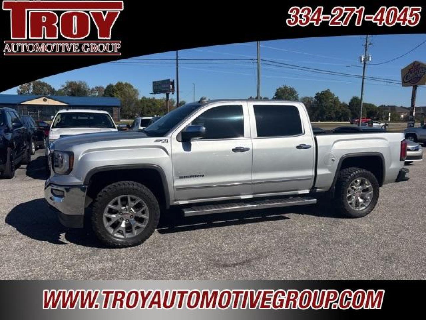 2018 Quicksilver Metallic /Dark Ash Seats With Jet Black Interior Accents GMC Sierra 1500 SLT (3GTU2NEC8JG) with an EcoTec3 5.3L V8 engine, Automatic transmission, located at 6812 Atlanta Hwy, Montgomery, AL, 36117, (334) 271-4045, 32.382118, -86.178673 - Photo#1