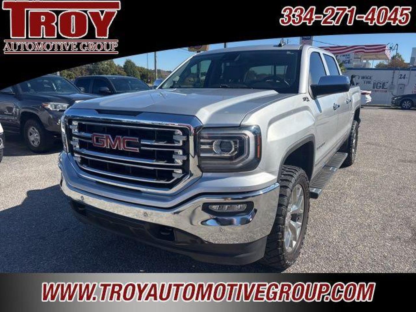2018 Quicksilver Metallic /Dark Ash Seats With Jet Black Interior Accents GMC Sierra 1500 SLT (3GTU2NEC8JG) with an EcoTec3 5.3L V8 engine, Automatic transmission, located at 6812 Atlanta Hwy, Montgomery, AL, 36117, (334) 271-4045, 32.382118, -86.178673 - 1-Owner!!<br>Power Sunroof!!<br>Toyo Mt 33x12.50x20 Tires!!<br>Heated/Cooled Seats!!<br>Spray N Bed Liner!!<br>Tow Package!!<br>2-Master Remote Start Keys!!<br>Bose Premium Stereo!!<br>Z71 Package!!<br>Lane Keep Assist!! - Photo#4