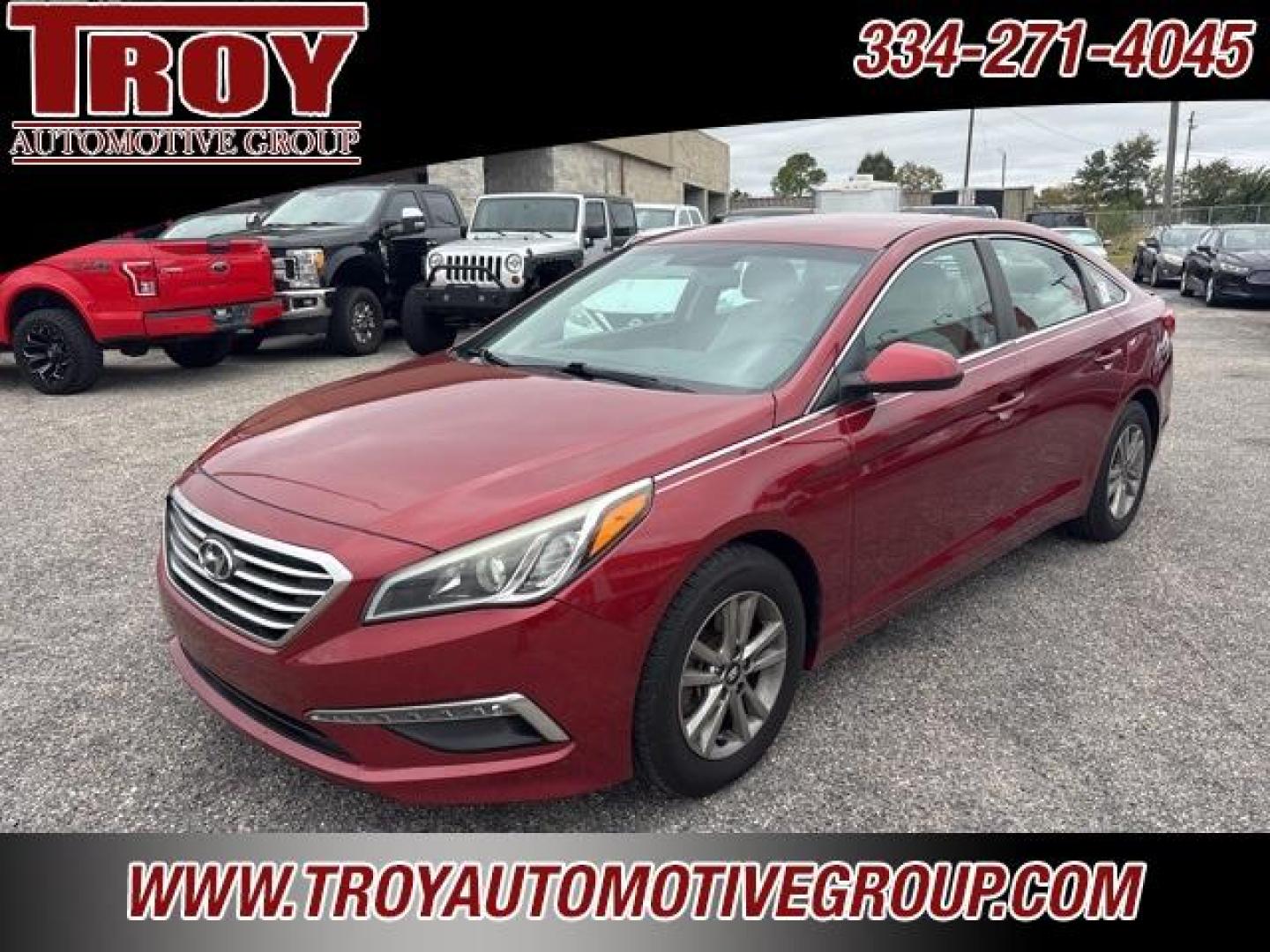 2015 Venetian Red Metallic /Gray Hyundai Sonata SE (5NPE24AF5FH) with an 2.4L I4 DGI DOHC 16V ULEV II 185hp engine, Automatic transmission, located at 6812 Atlanta Hwy, Montgomery, AL, 36117, (334) 271-4045, 32.382118, -86.178673 - 1-Owner!!<br>Excellent Service History!!<br>Engine Replaced At Hyundai at 117k!!<br>3-Keys!!!<br>Local Trade!!<br>Power Driver Seat!! - Photo#3
