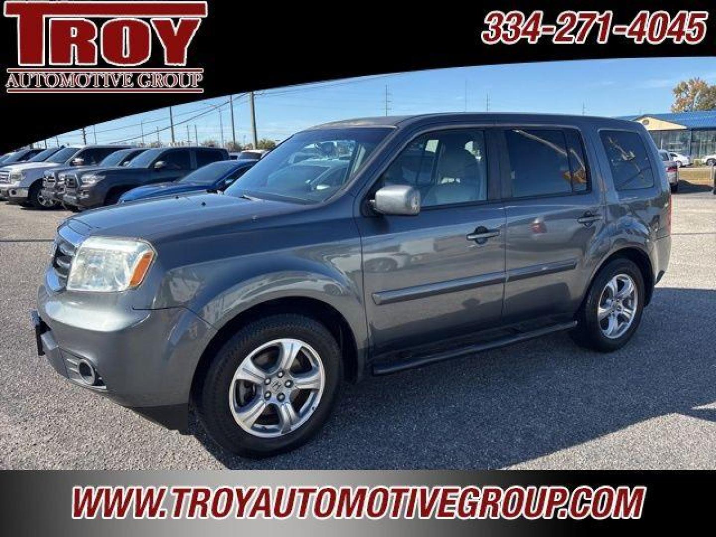 2013 Polished Metal Metallic /Gray Honda Pilot EX-L (5FNYF3H50DB) with an 3.5L V6 SOHC i-VTEC VCM 24V engine, Automatic transmission, located at 6812 Atlanta Hwy, Montgomery, AL, 36117, (334) 271-4045, 32.382118, -86.178673 - Leather Interior!!<br>3rd Seat!!<br>2-Master Keys!! - Photo#1