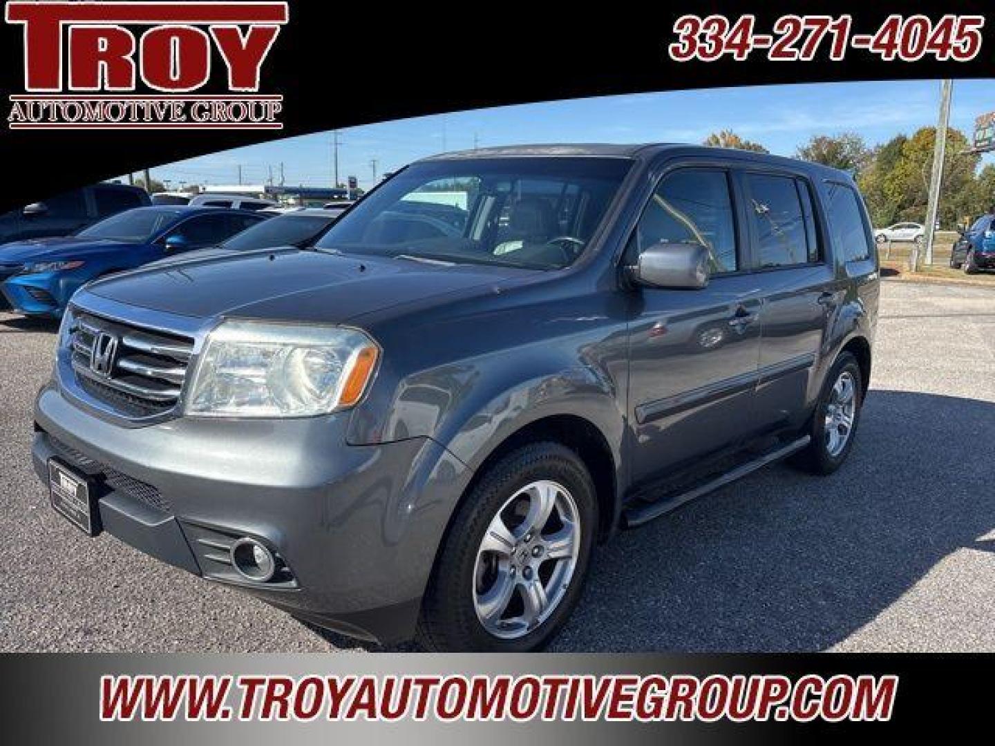 2013 Polished Metal Metallic /Gray Honda Pilot EX-L (5FNYF3H50DB) with an 3.5L V6 SOHC i-VTEC VCM 24V engine, Automatic transmission, located at 6812 Atlanta Hwy, Montgomery, AL, 36117, (334) 271-4045, 32.382118, -86.178673 - Leather Interior!!<br>3rd Seat!!<br>2-Master Keys!! - Photo#2