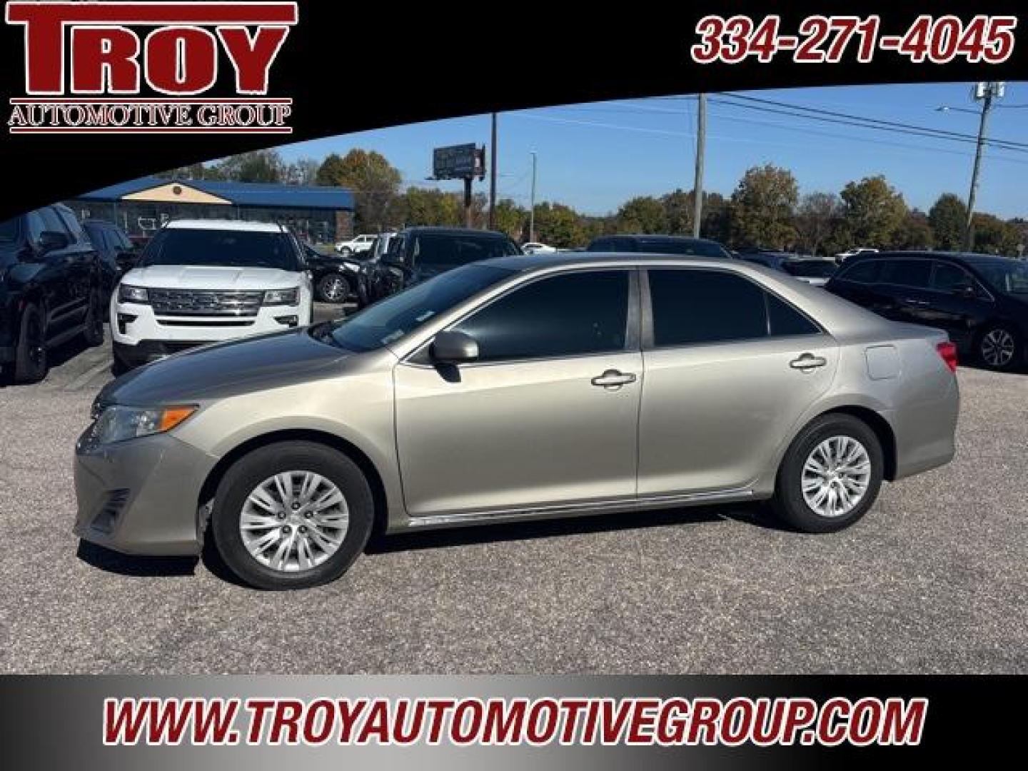 2013 Champagne Mica /Ivory Toyota Camry (4T4BF1FK4DR) with an 2.5L I4 SMPI DOHC engine, Automatic transmission, located at 6812 Atlanta Hwy, Montgomery, AL, 36117, (334) 271-4045, 32.382118, -86.178673 - Champagne Mica 2013 Toyota Camry FWD 2.5L I4 SMPI DOHC 6-Speed Automatic<br><br>Financing Available---Top Value for Trades.<br><br>25/35 City/Highway MPG<br><br><br>Awards:<br> * 2013 KBB.com 10 Best New Sedans Under $25,000 * 2013 KBB.com Best Resale Value Awards * 2013 KBB.com Brand Image Awa - Photo#1