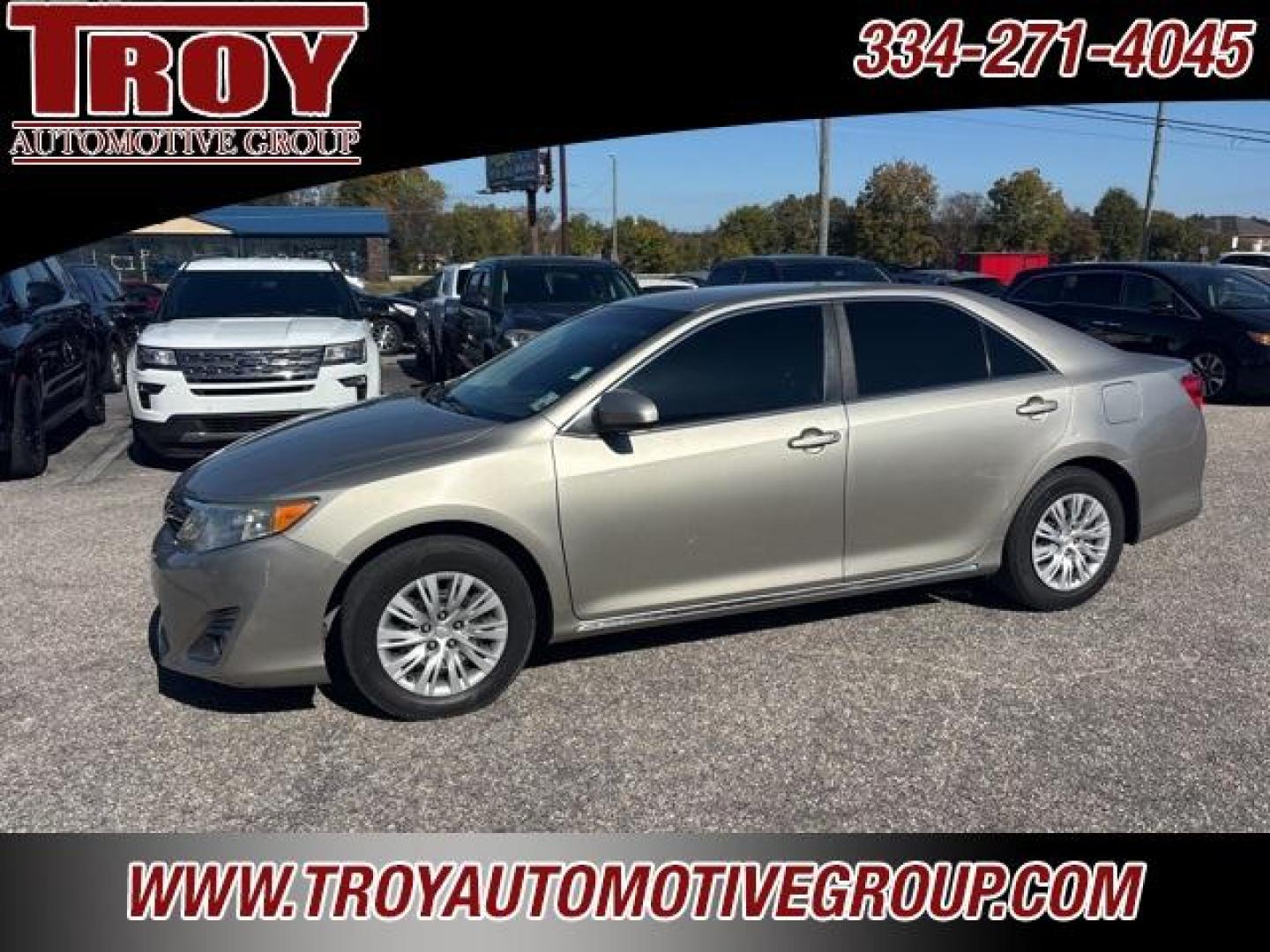 2013 Champagne Mica /Ivory Toyota Camry (4T4BF1FK4DR) with an 2.5L I4 SMPI DOHC engine, Automatic transmission, located at 6812 Atlanta Hwy, Montgomery, AL, 36117, (334) 271-4045, 32.382118, -86.178673 - Champagne Mica 2013 Toyota Camry FWD 2.5L I4 SMPI DOHC 6-Speed Automatic<br><br>Financing Available---Top Value for Trades.<br><br>25/35 City/Highway MPG<br><br><br>Awards:<br> * 2013 KBB.com 10 Best New Sedans Under $25,000 * 2013 KBB.com Best Resale Value Awards * 2013 KBB.com Brand Image Awa - Photo#2
