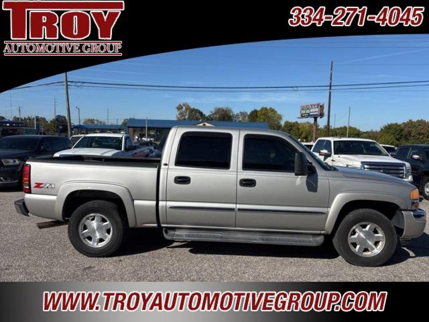 2006 Silver Birch Metallic /Pewter GMC Sierra 1500 SLT (2GTEK13T661) with an Vortec 5.3L V8 SFI engine, Automatic transmission, located at 6812 Atlanta Hwy, Montgomery, AL, 36117, (334) 271-4045, 32.382118, -86.178673 - Recent Arrival! Priced below KBB Fair Purchase Price!<br><br>Silver Birch Metallic 2006 GMC Sierra 1500 SLT 4WD Vortec 5.3L V8 SFI 4-Speed Automatic with Overdrive<br><br>Financing Available---Top Value for Trades. - Photo#1
