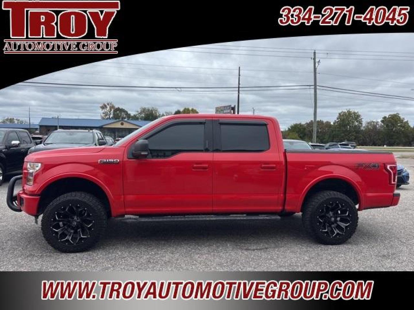 2016 Race Red /Black Ford F-150 XLT (1FTEW1EF7GF) with an 5.0L V8 FFV engine, Automatic transmission, located at 6812 Atlanta Hwy, Montgomery, AL, 36117, (334) 271-4045, 32.382118, -86.178673 - Sport Appearance Package!!<br>20 Fuel Wheels w/ Kenda Mts!<br>Level Kit!!<br>Heated Seats!!<br>Bedcover!!<br>Tow Package!!<br>FX4 Package!!<br>Remote Start!!<br>Dual Power Front Seats!!<br>Pro Trailer Back Up!! - Photo#1